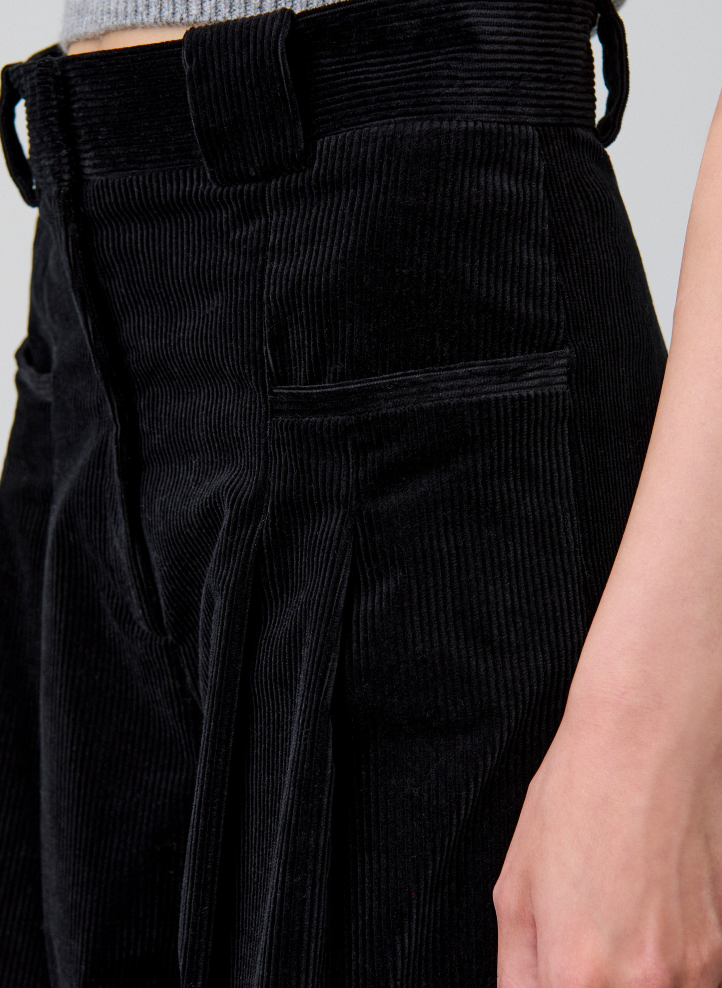 Pantalon large en coton mélangé CLAUDIE PIERLOT Noir