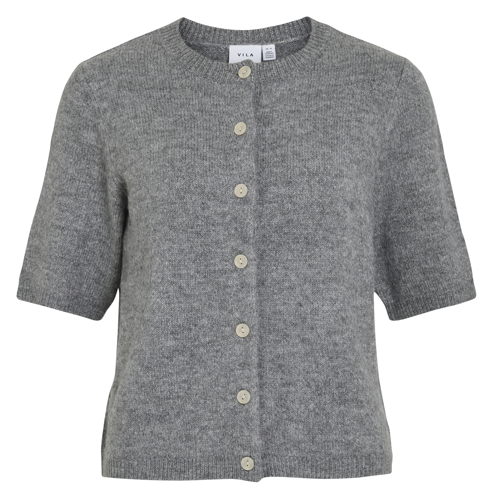 Round-neck cardigan VILA Grey