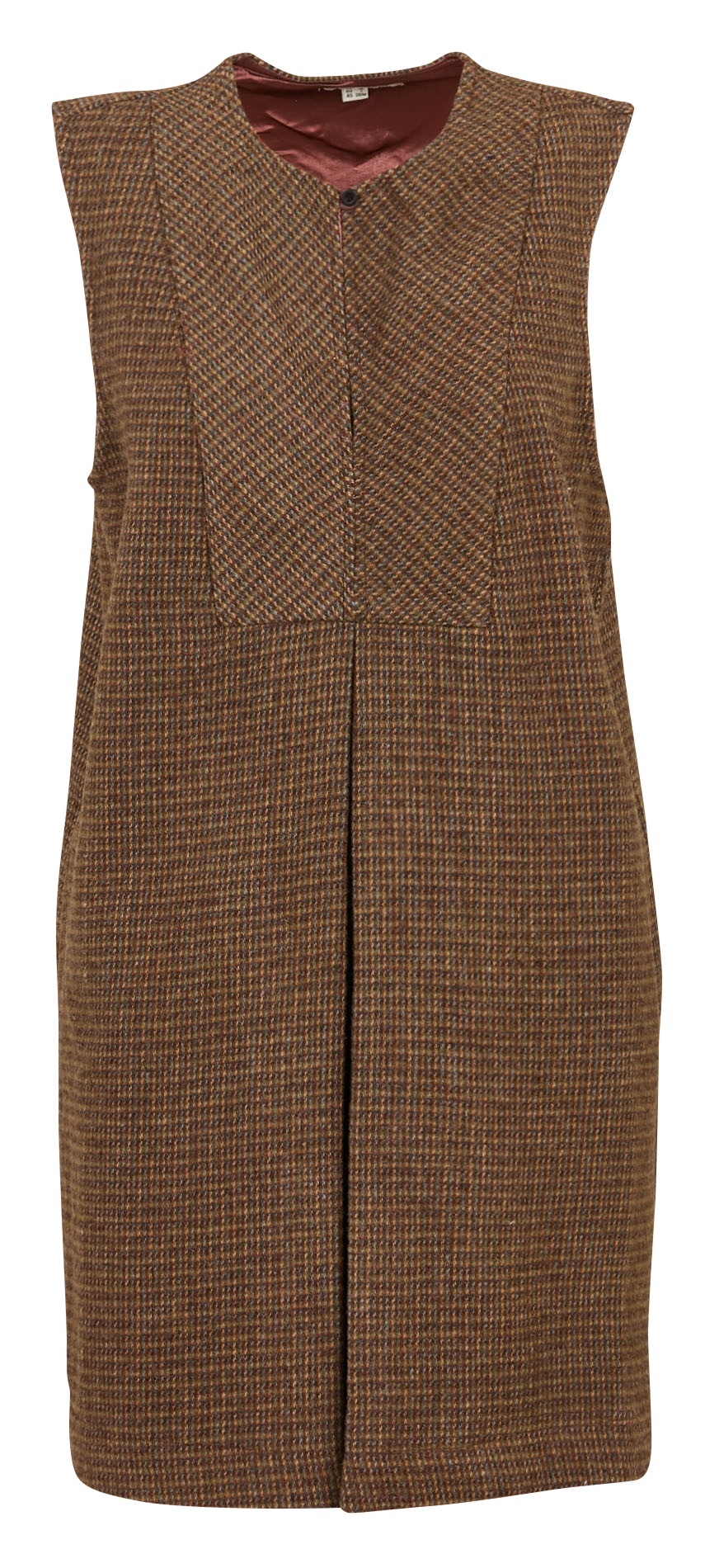 Robe courte col rond  SEE U SOON Marron