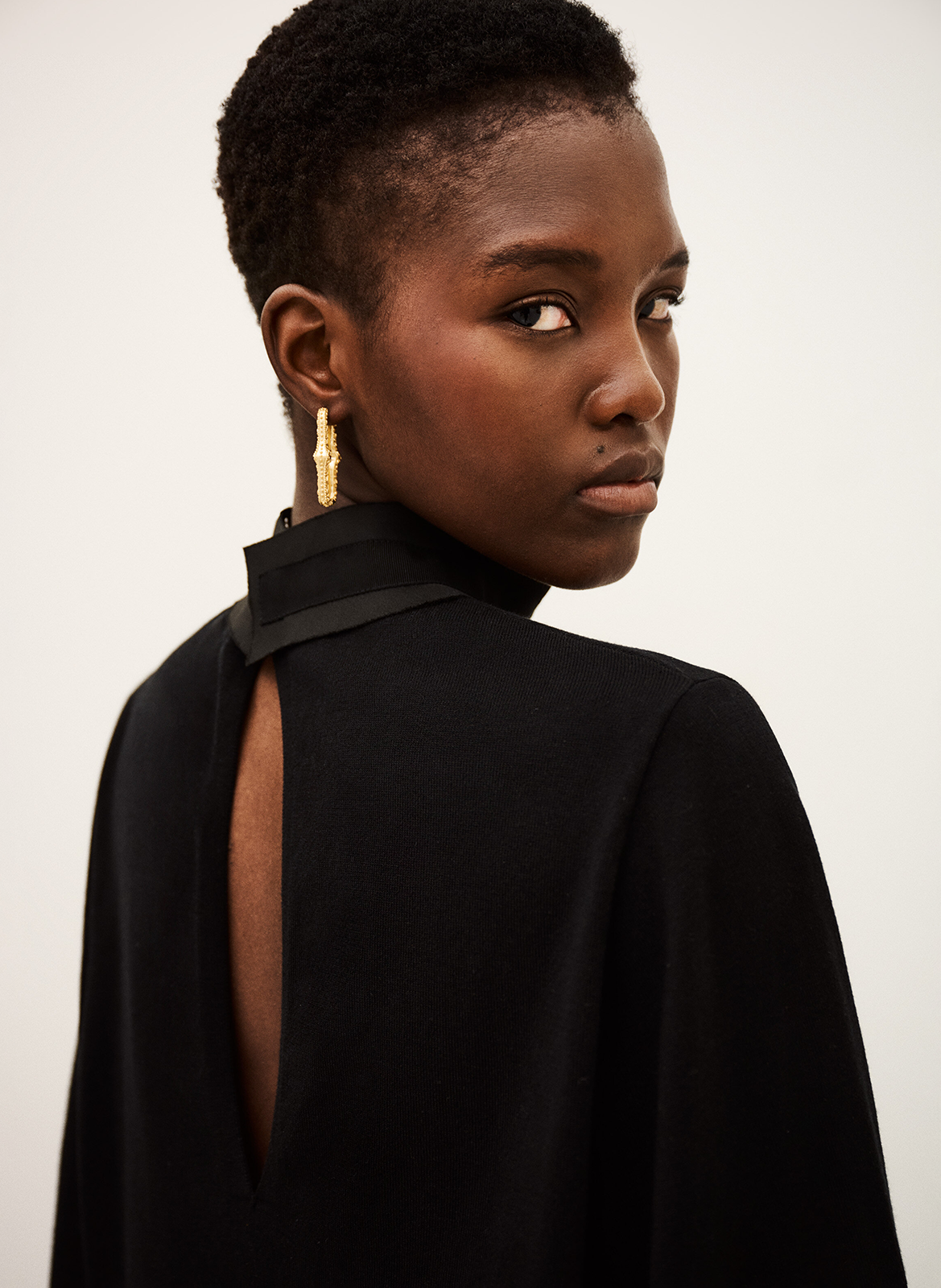 Top droit col montant BA&SH Noir