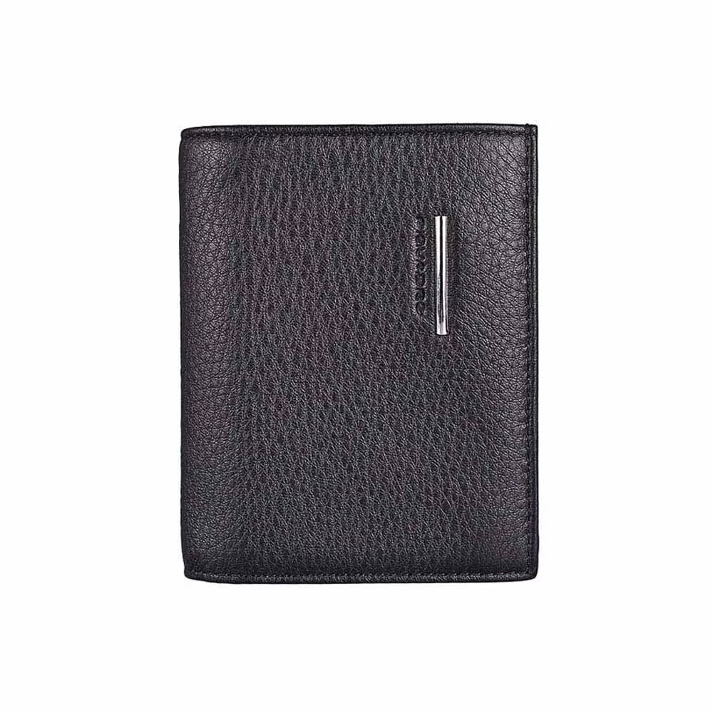 Leather passport holder PIQUADRO Black