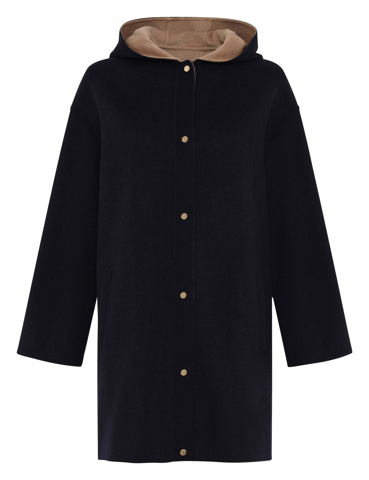 Manteau droit réversible en laine GERARD DAREL Bleu