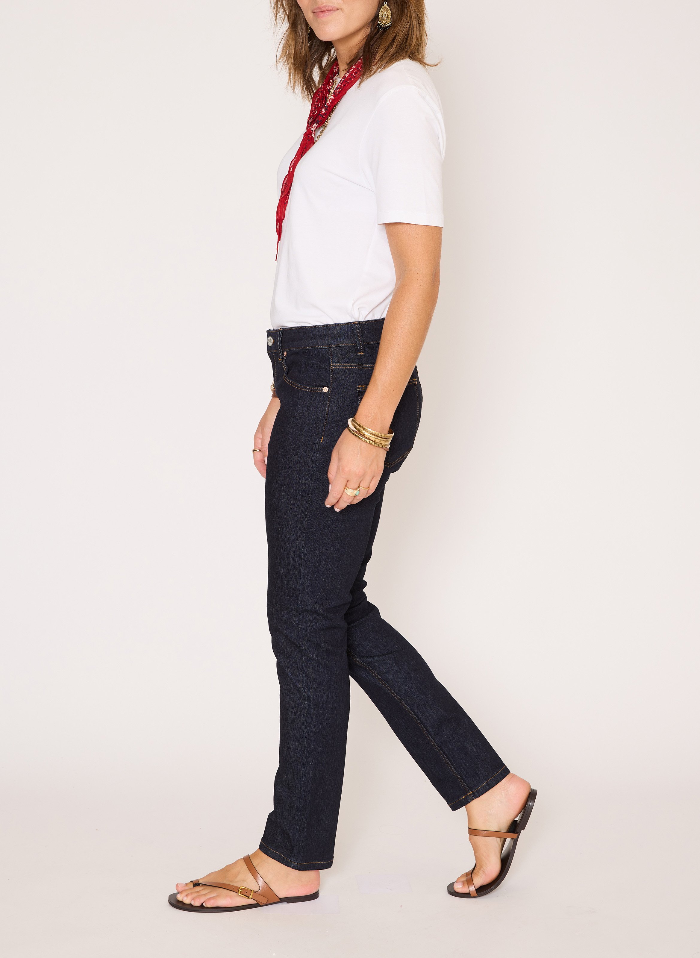 Jean skinny en coton mélangé MKT Bleu