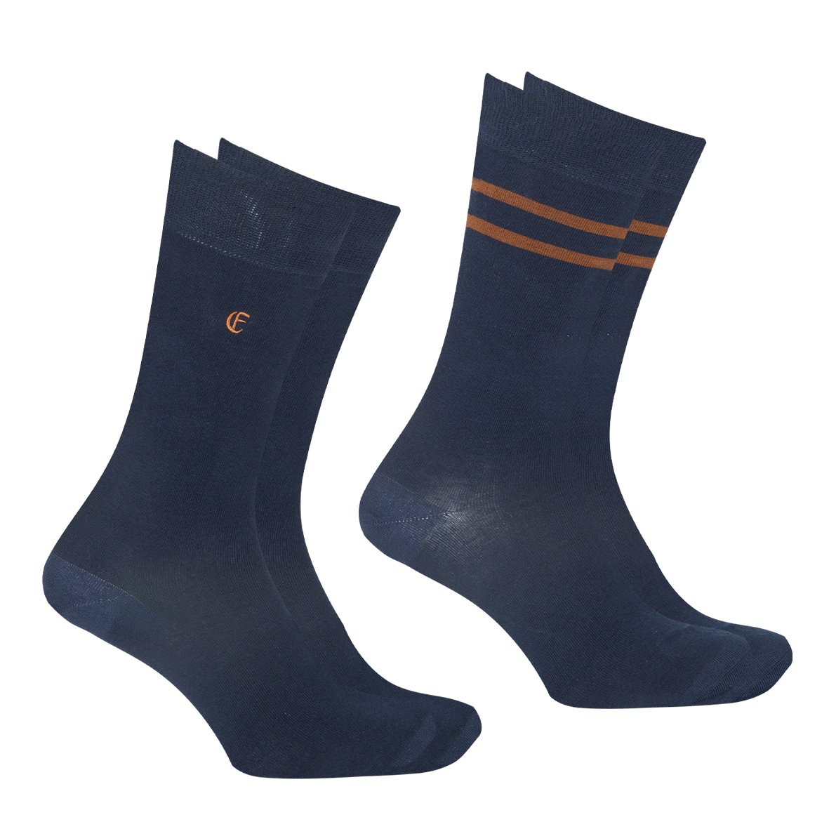 Set of 2 pairs of men's mid-high fancy socks by Eminence EMINENCE