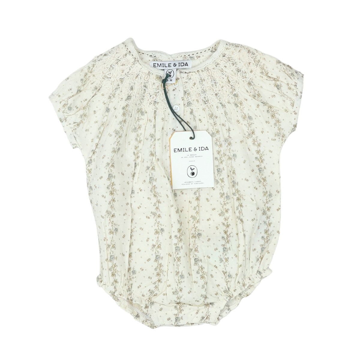 Beige Baby Romper - 6 months EMILE ET IDA - SECONDE MAIN Beige