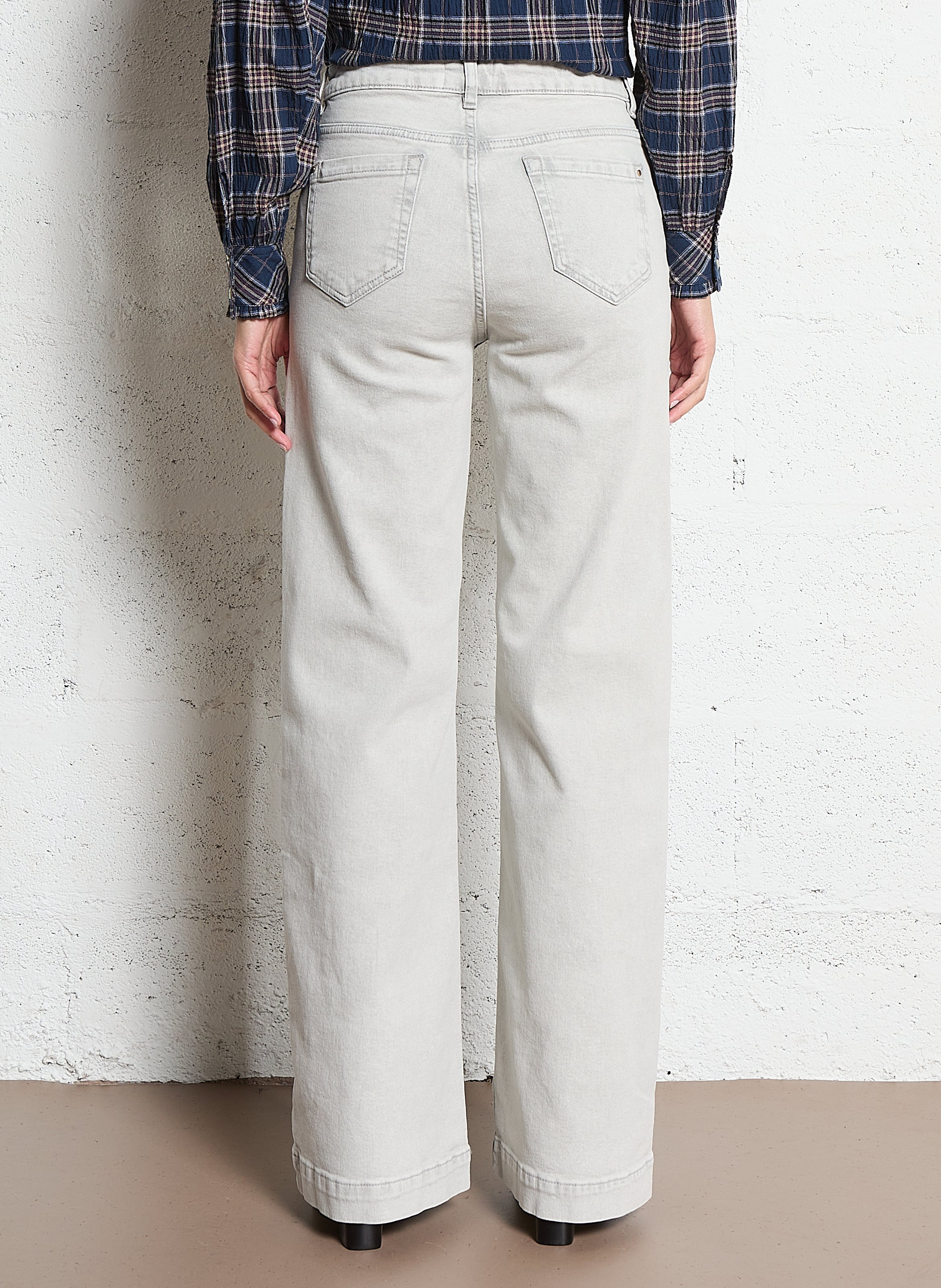 Jean droit en coton mélangé MAISON 123 Gris