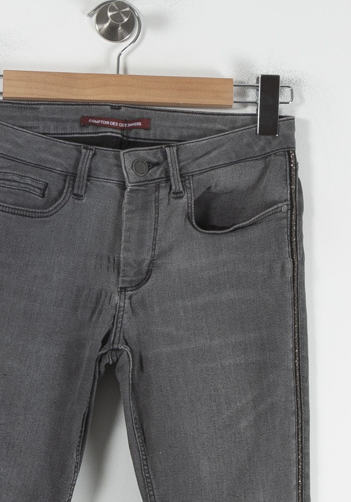 Cropped slim jeans with studs COMPTOIR DES COTONNIERS - Seconde main Grey
