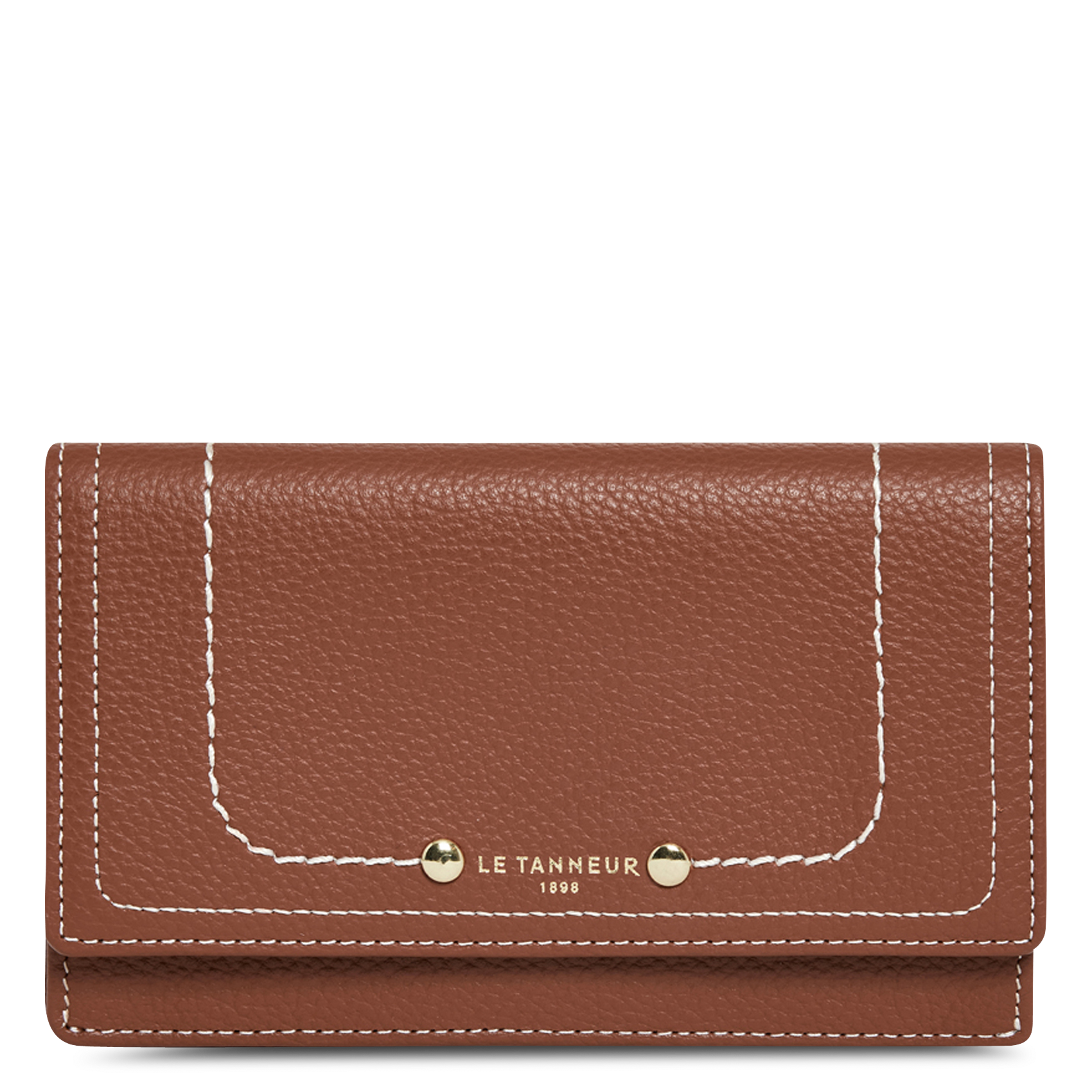 Porte-cartes à rabat en cuir grainé LE TANNEUR