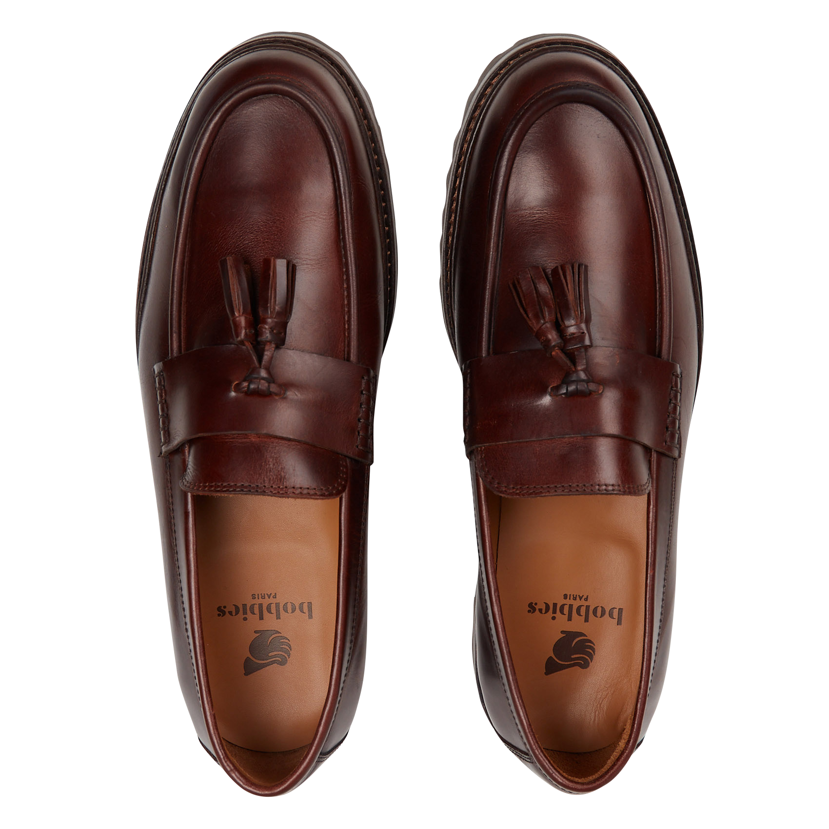 Mocassins à pampilles en cuir BOBBIES Marron