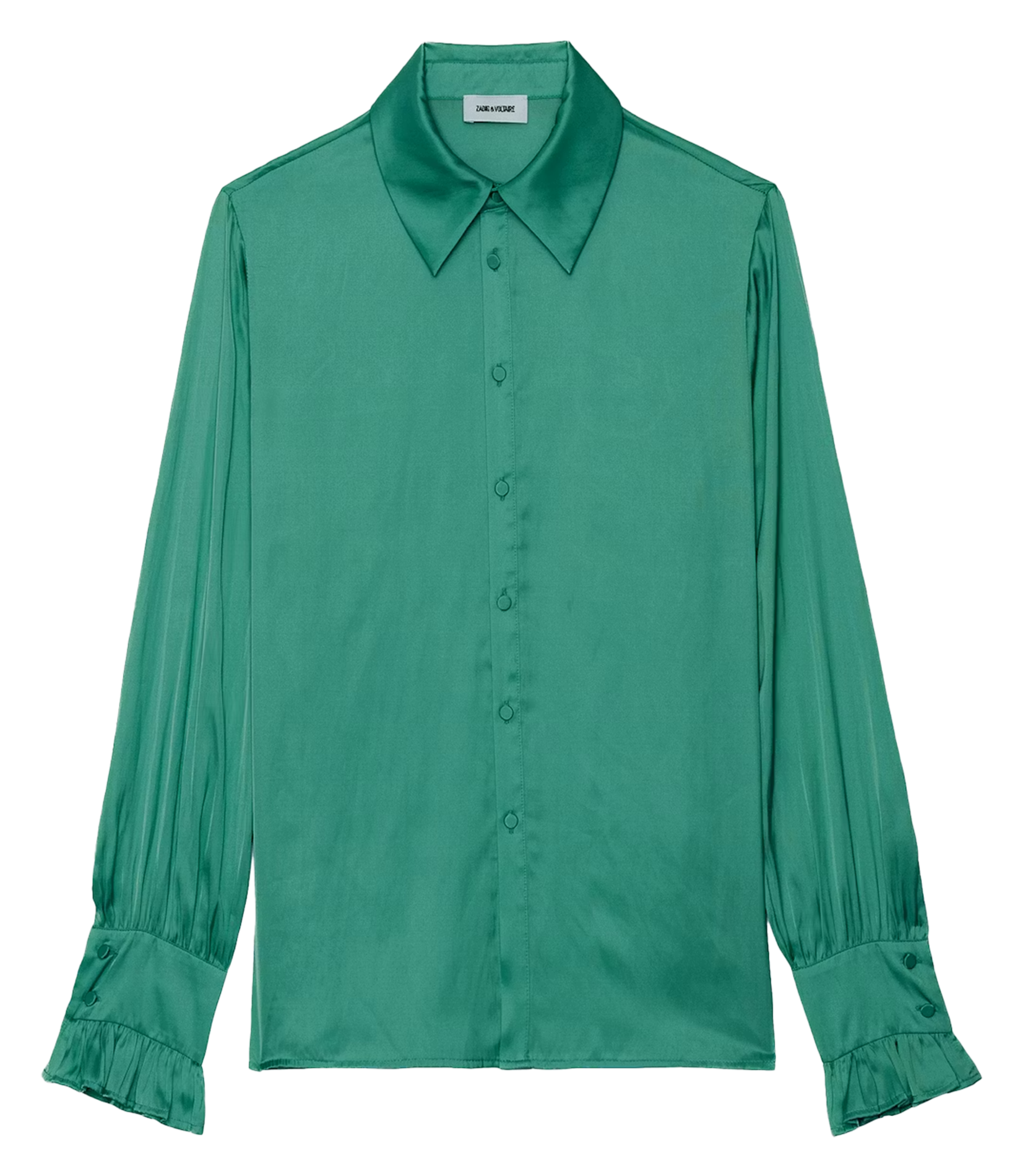 Satijnen blouse met rechte pasvorm ZADIG&VOLTAIRE Groen