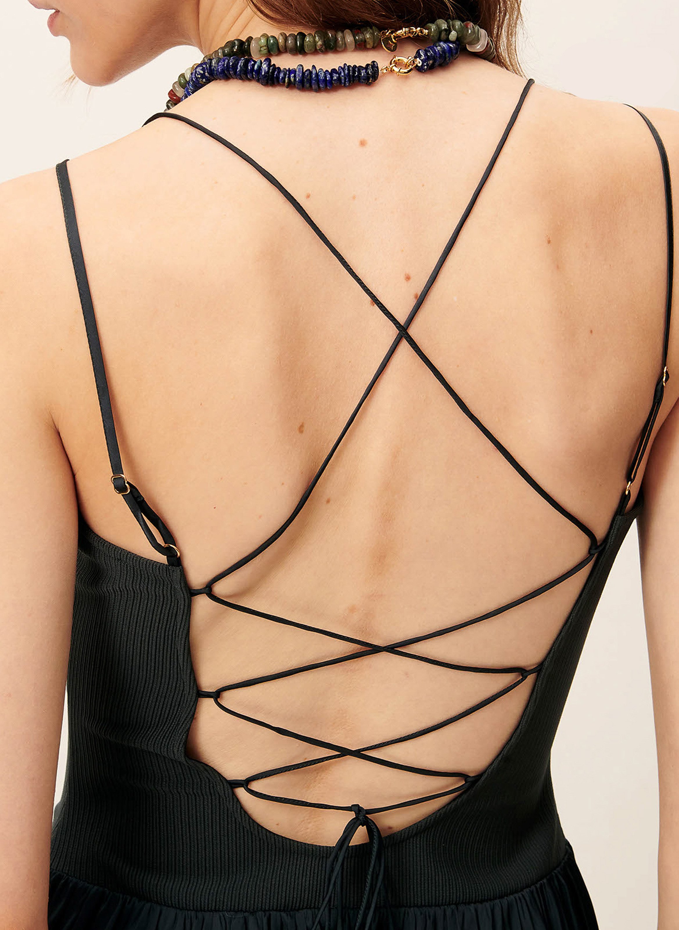 Lange jurk met ronde hals SESSUN Green