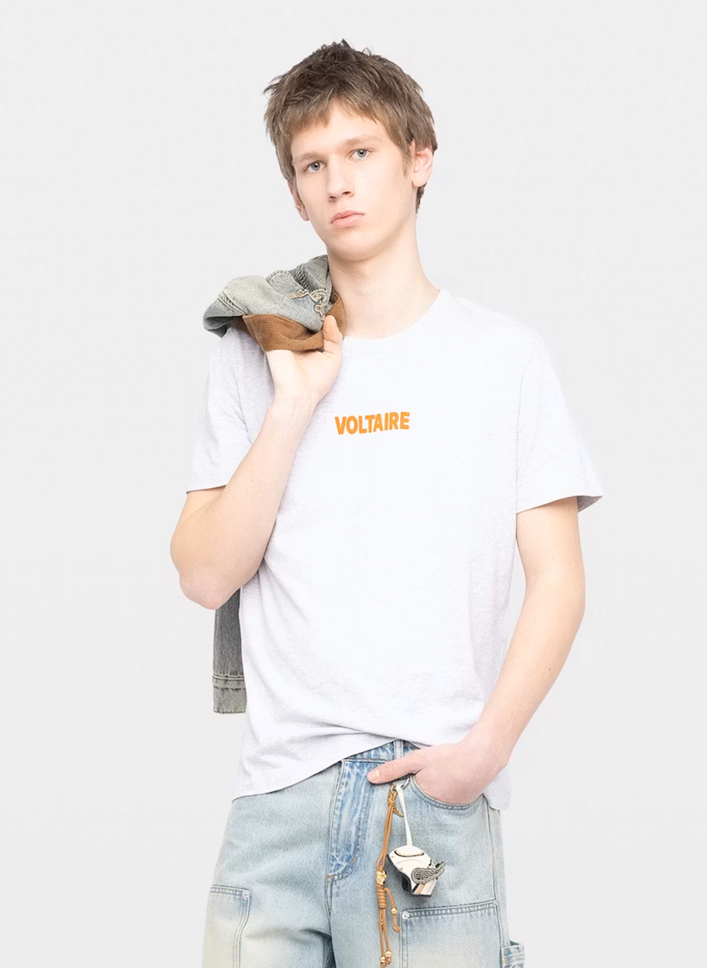 Tee-shirt imprimé col rond ZADIG&VOLTAIRE Gris