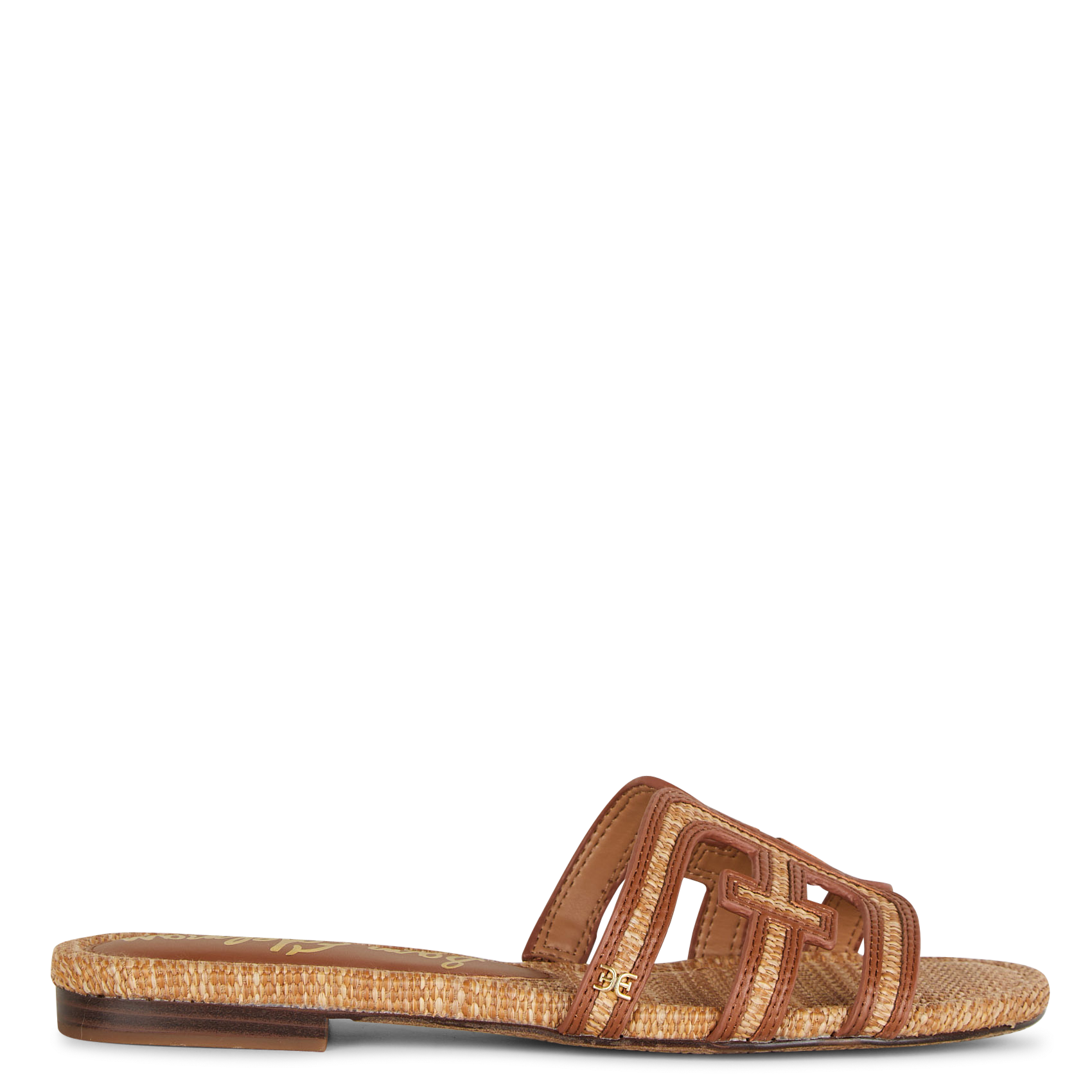 Platte slippers van raffia SAM EDELMAN Bruin