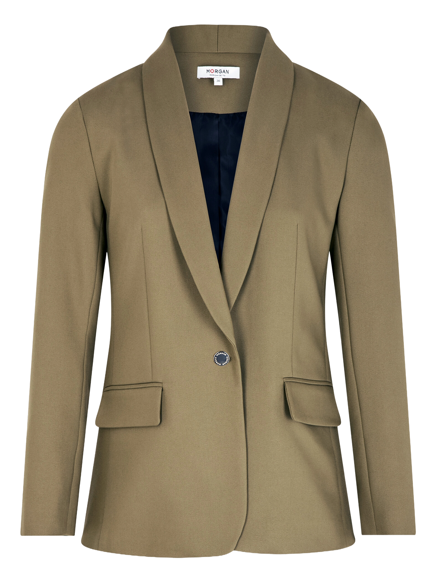 Cotton-blend blazer Green