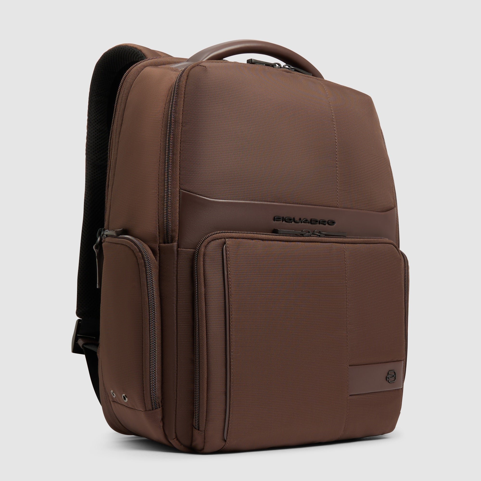 Expandable laptop backpack for 15.6" computer | Brown PIQUADRO Men