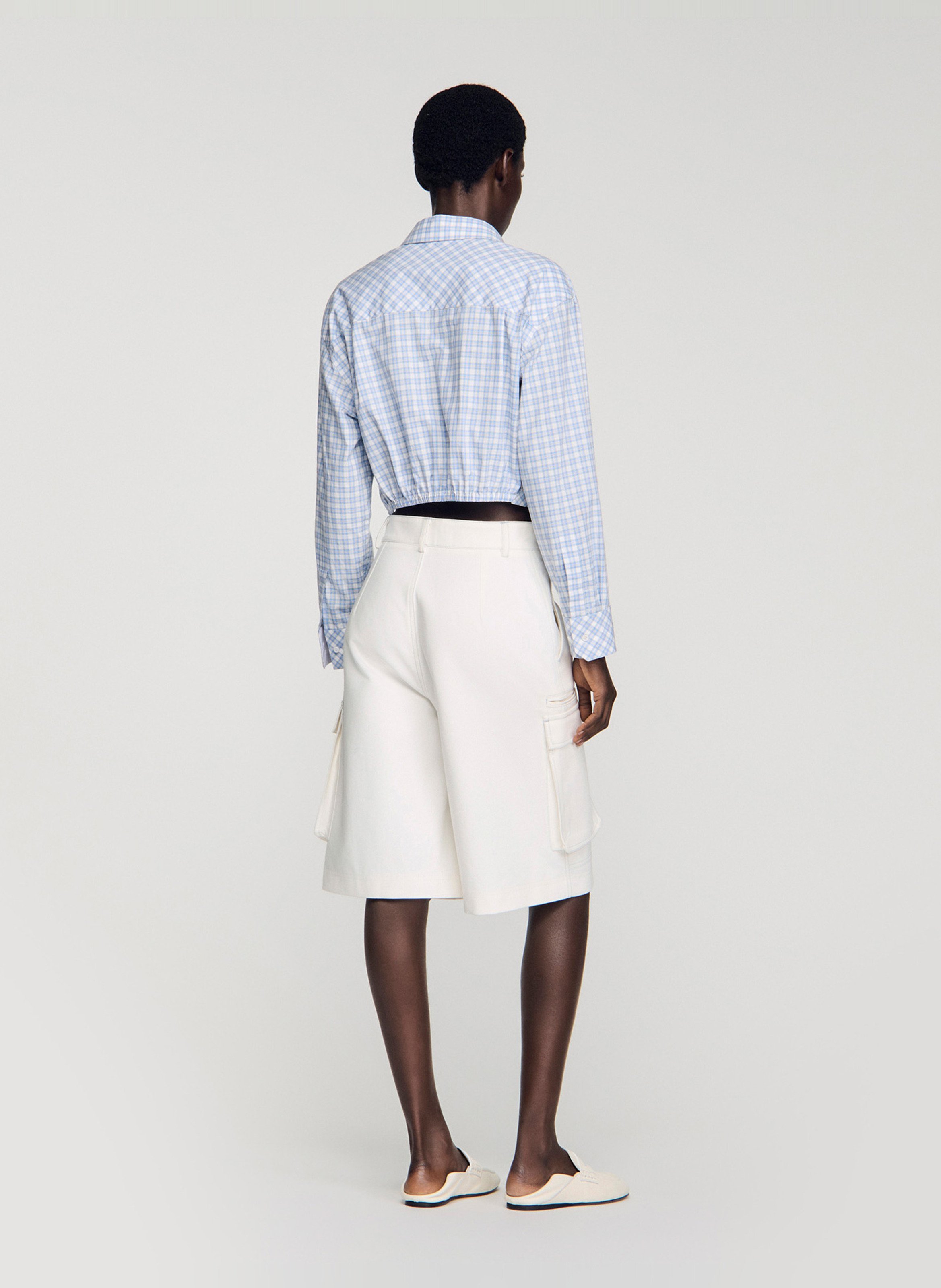 Bermuda en coton SANDRO Blanc