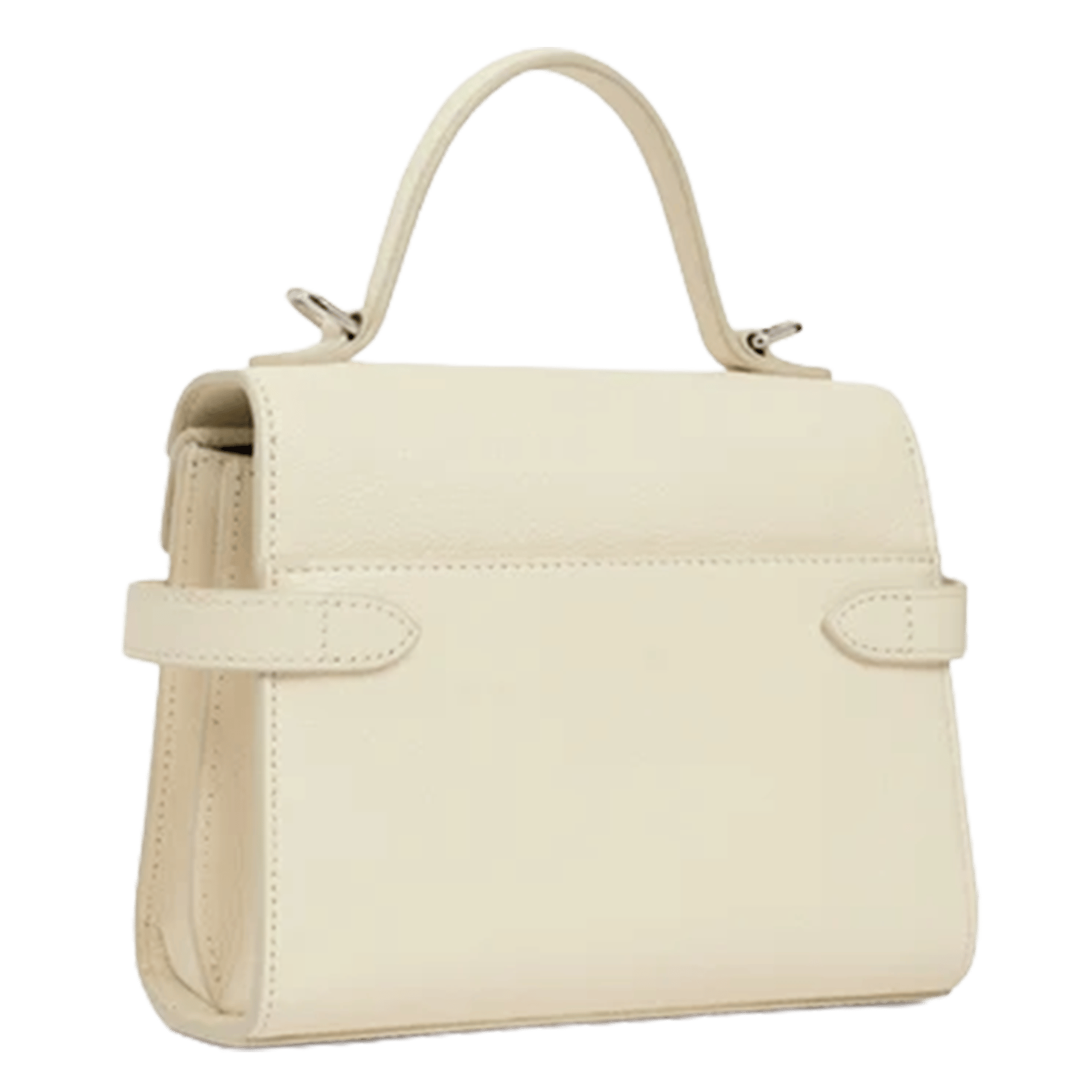 Bowlingtasche aus genarbtem Leder mit Reißverschluss Weiss