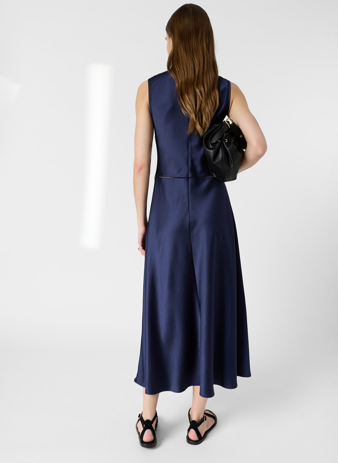 Lange jurk met ronde hals GERARD DAREL Blue