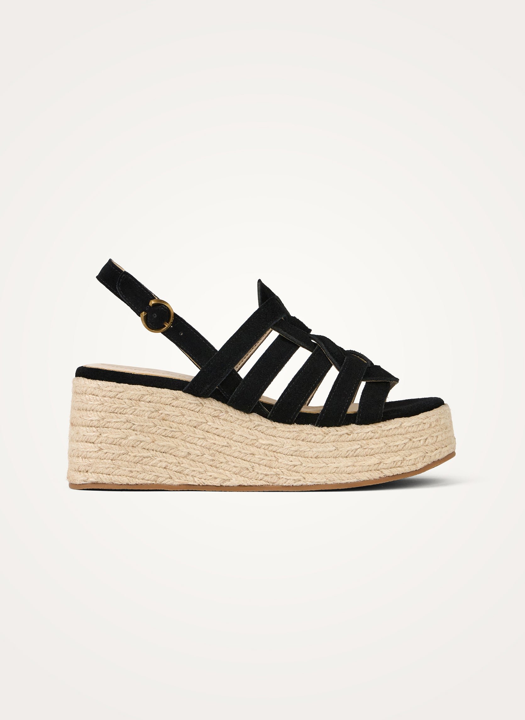 Suede multi-strap platform sandals with buckle VANESSA WU