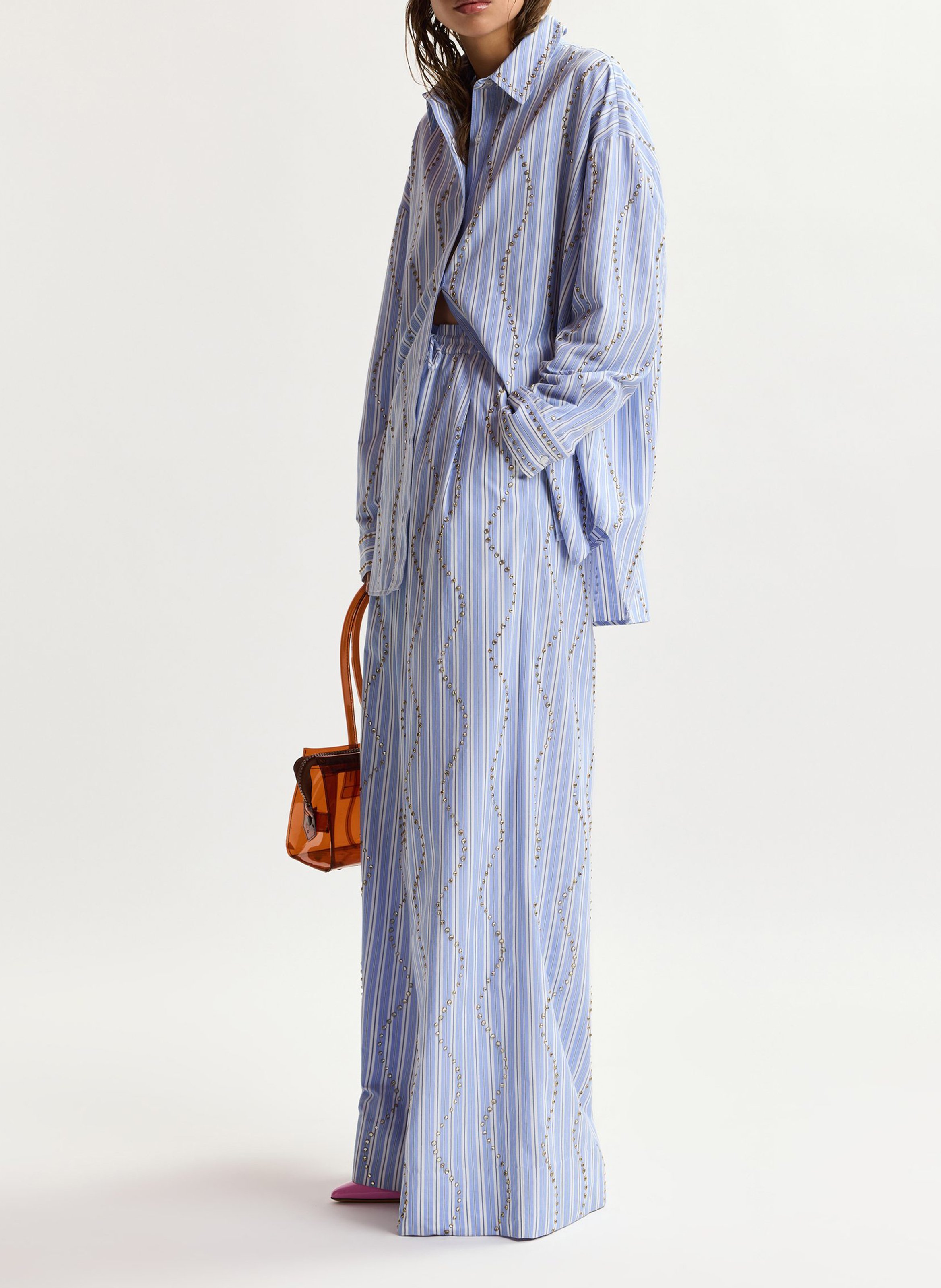 Striped shirt with classic collar ESSENTIEL ANTWERP Blue