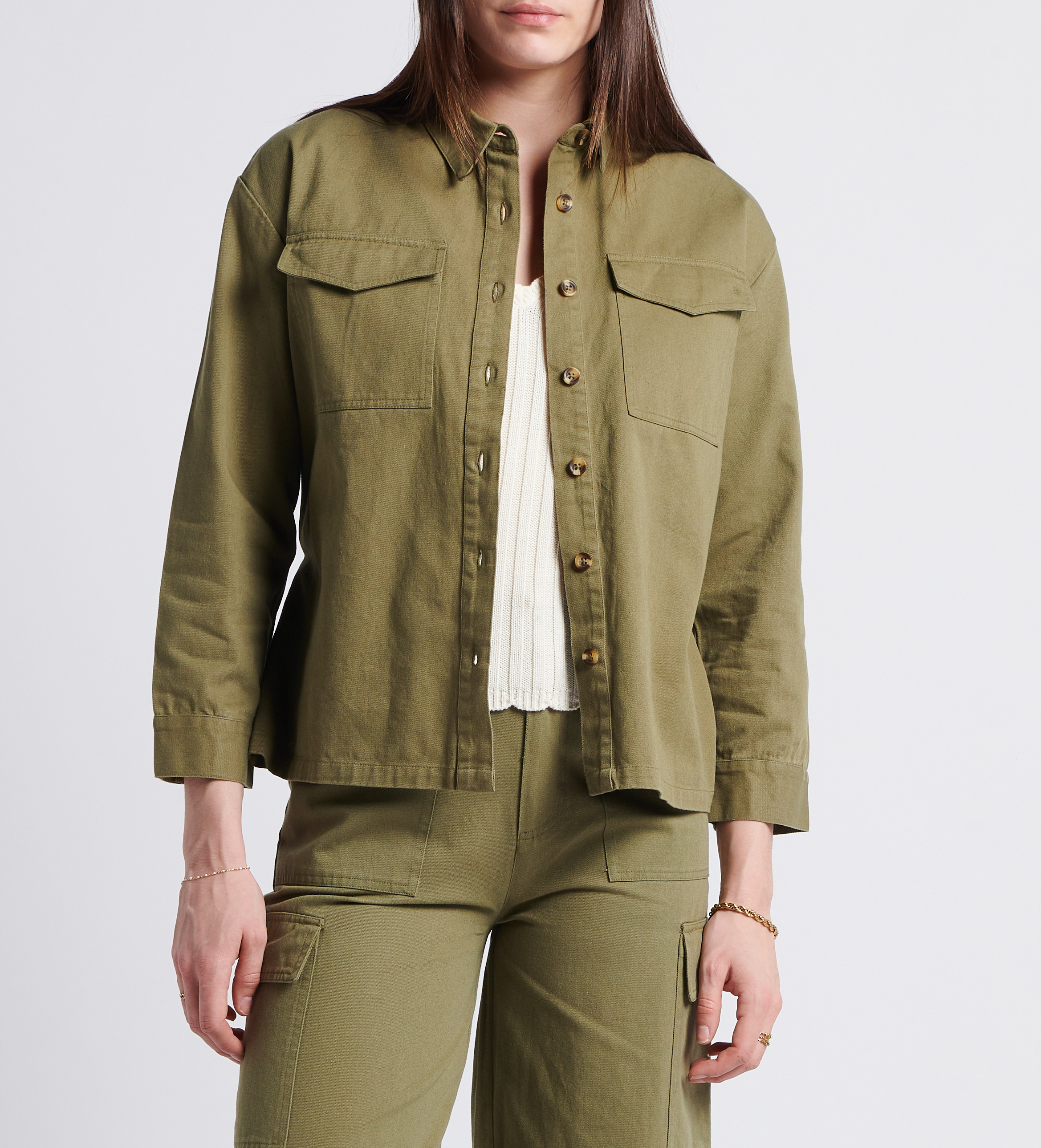 Veste en jean à col classique en twill de coton LA PETITE ETOILE