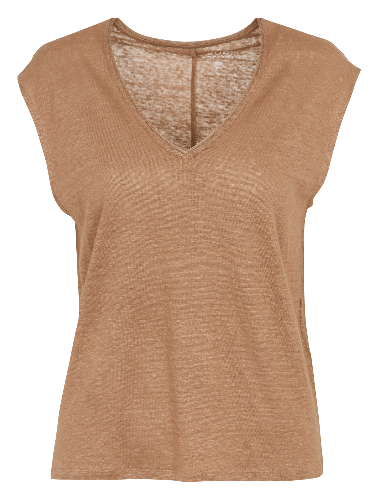 Leinen-Tanktop mit V-Ausschnitt SUD EXPRESS