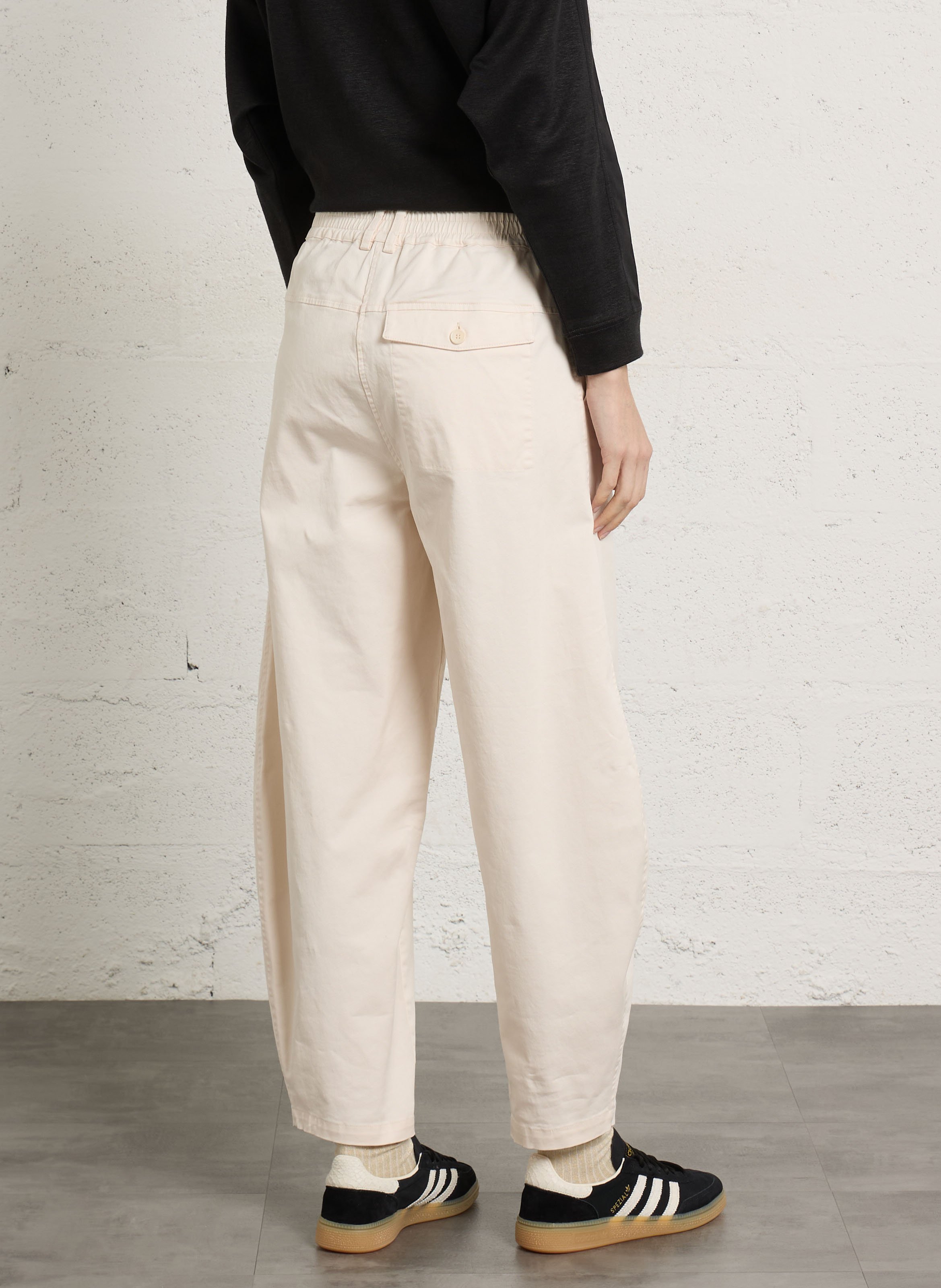 Pantalón de algodón mezclado recto RUE DE TOKYO Beige