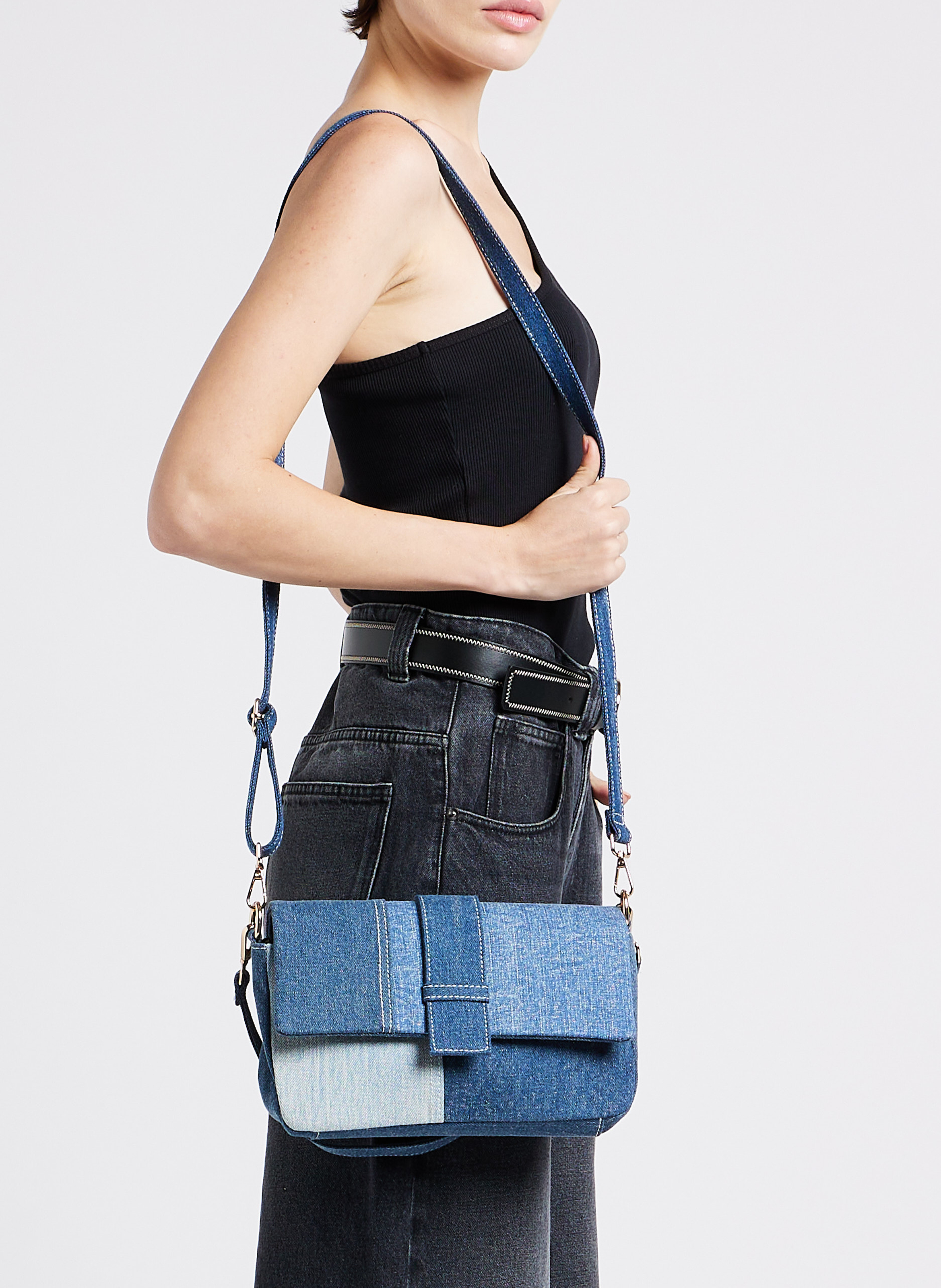 Katoenen schoudertas AU PRINTEMPS PARIS Blauw