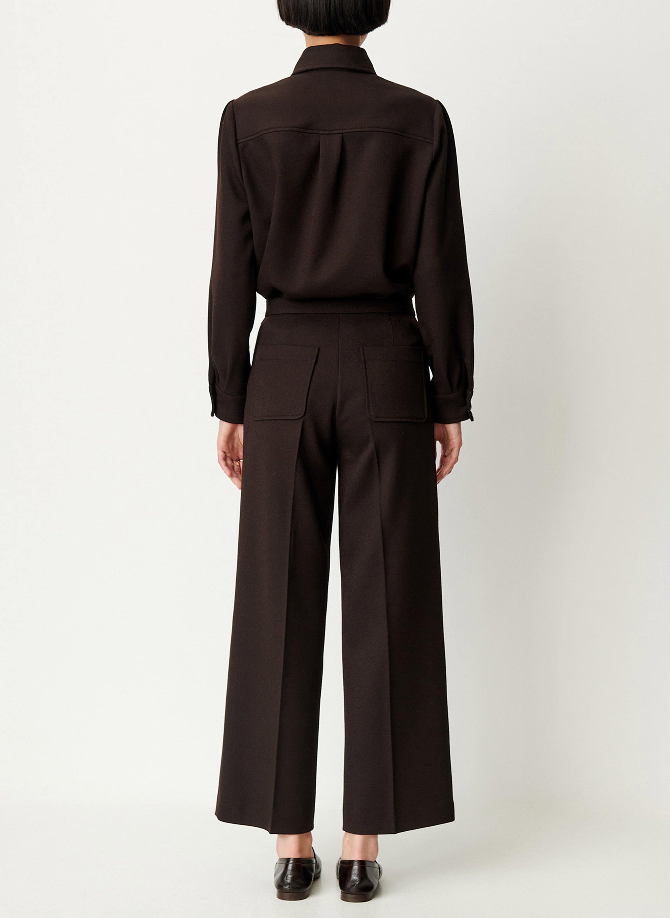 Gerade Hose mit Falten | Braun SESSUN Damen