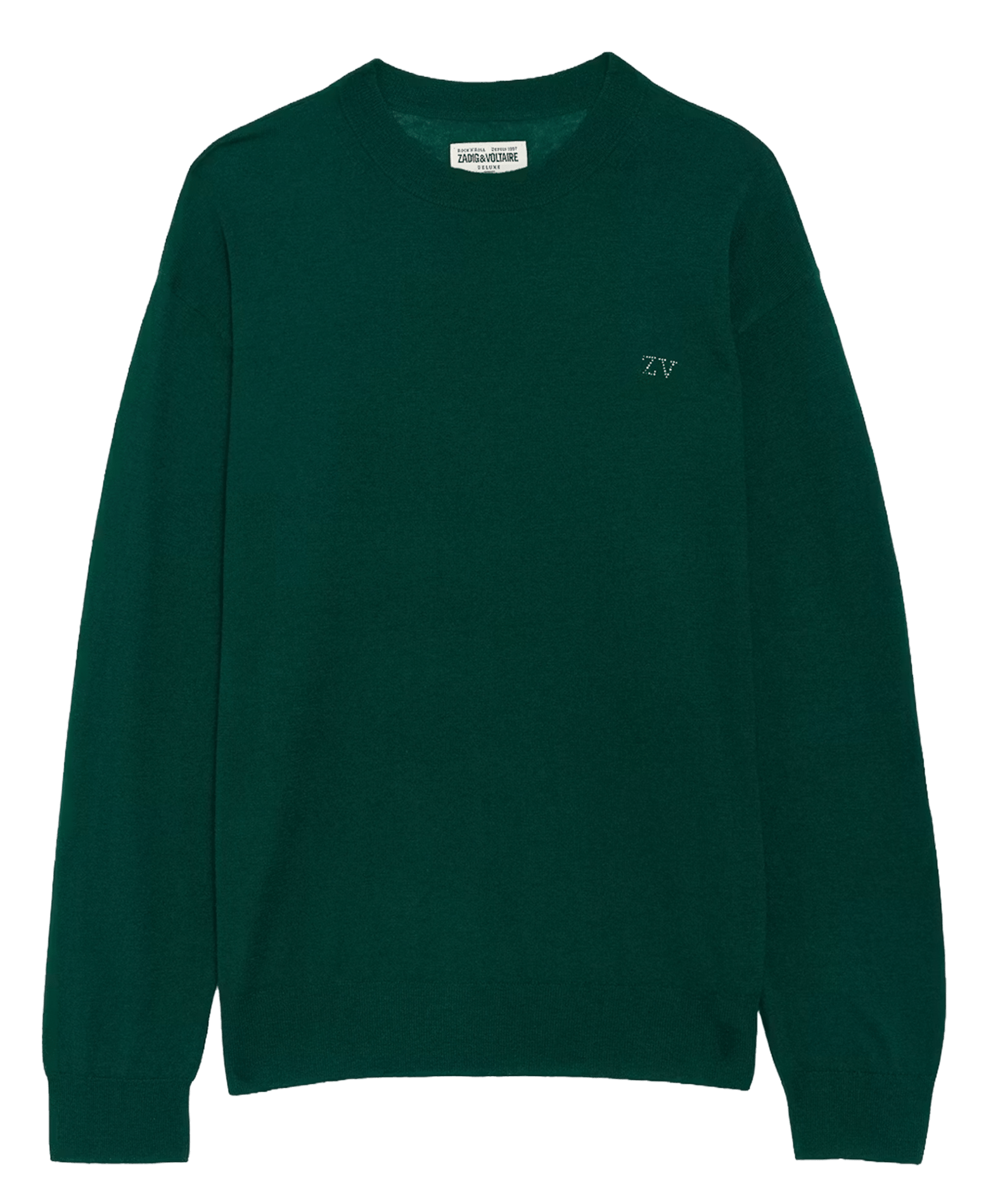 Pull droit uni en cachemire ZADIG&VOLTAIRE Vert
