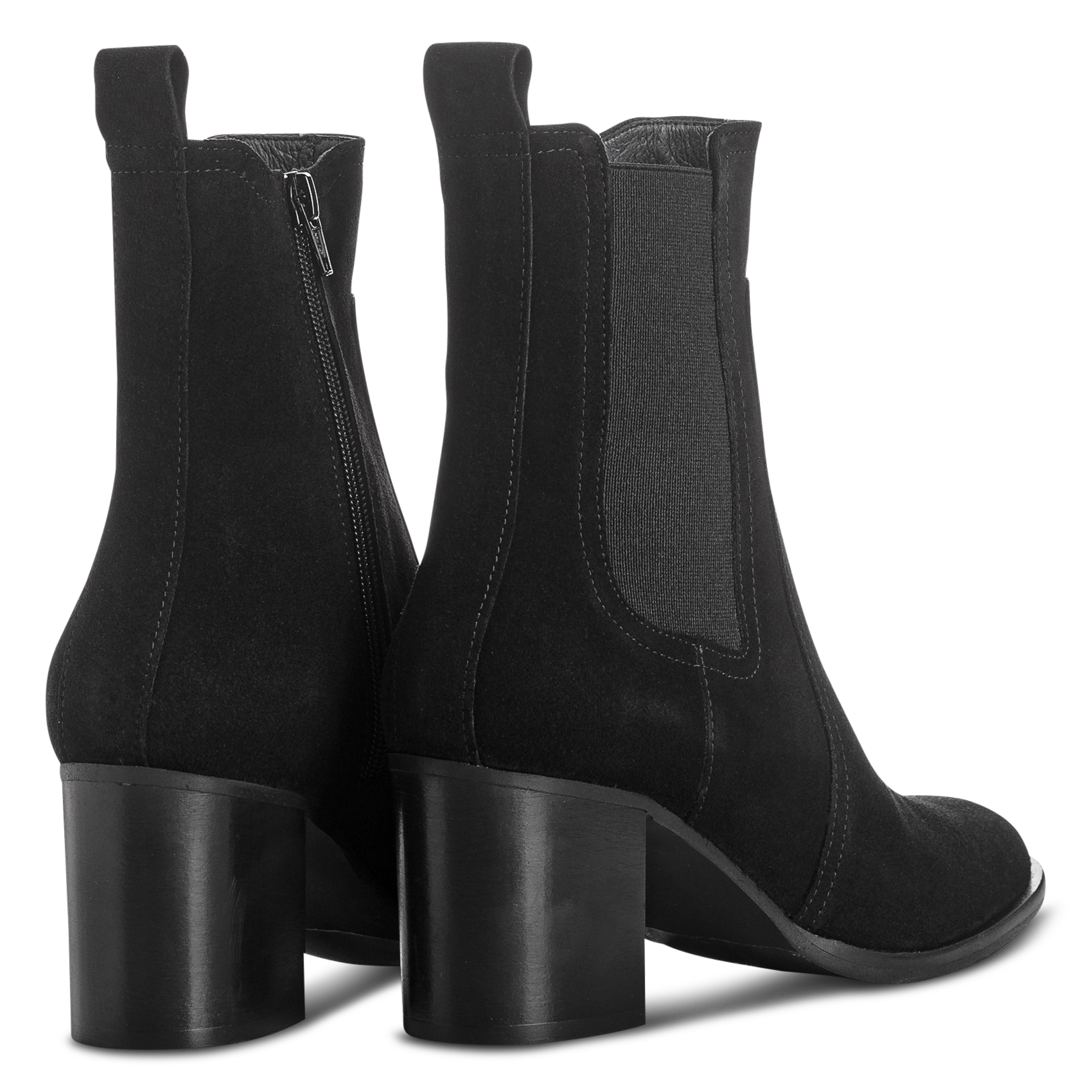 Stiefel aus Veloursleder REQINS Schwarz