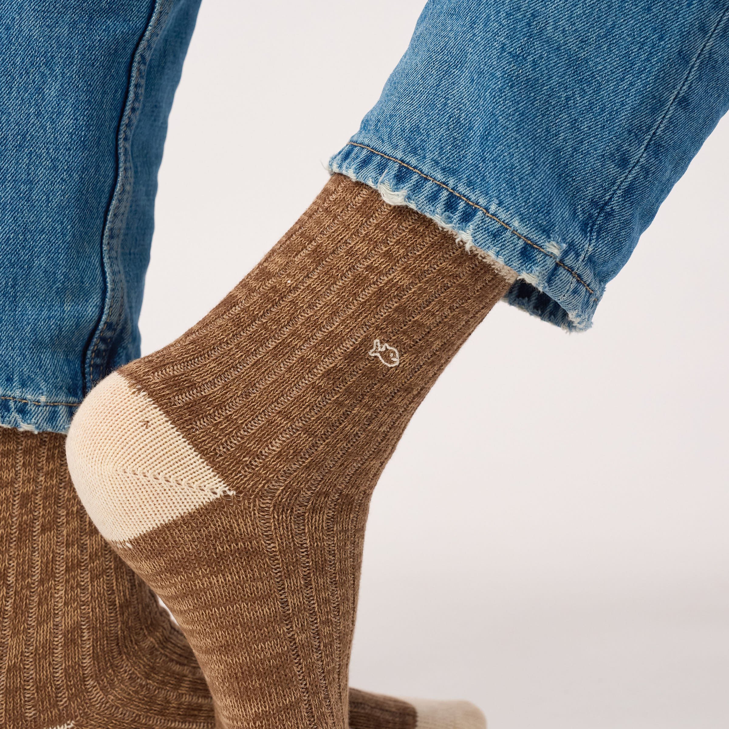 Thick cotton club socks | Brown BILLYBELT Men