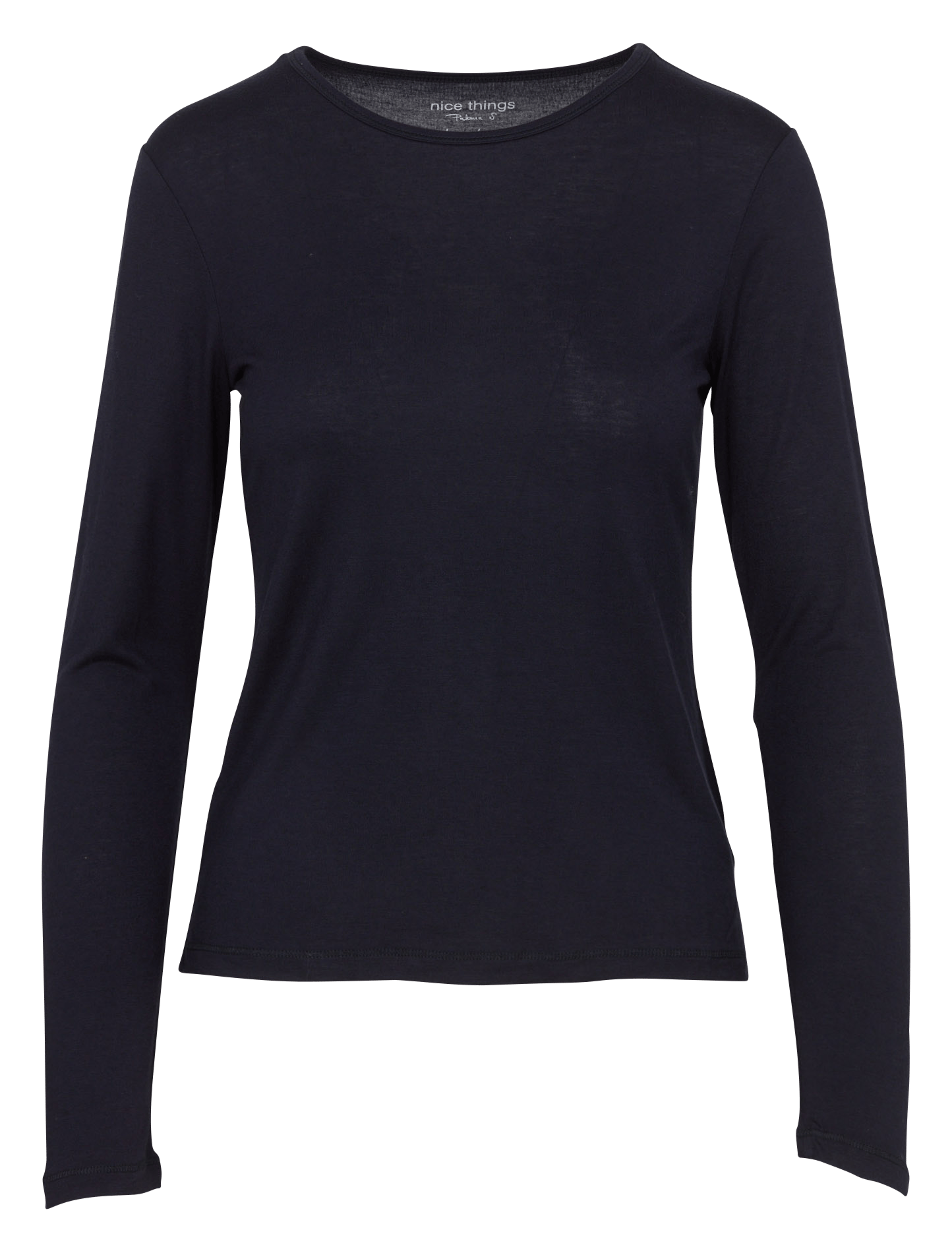 T-shirt manches longues col rond NICE THINGS Bleu