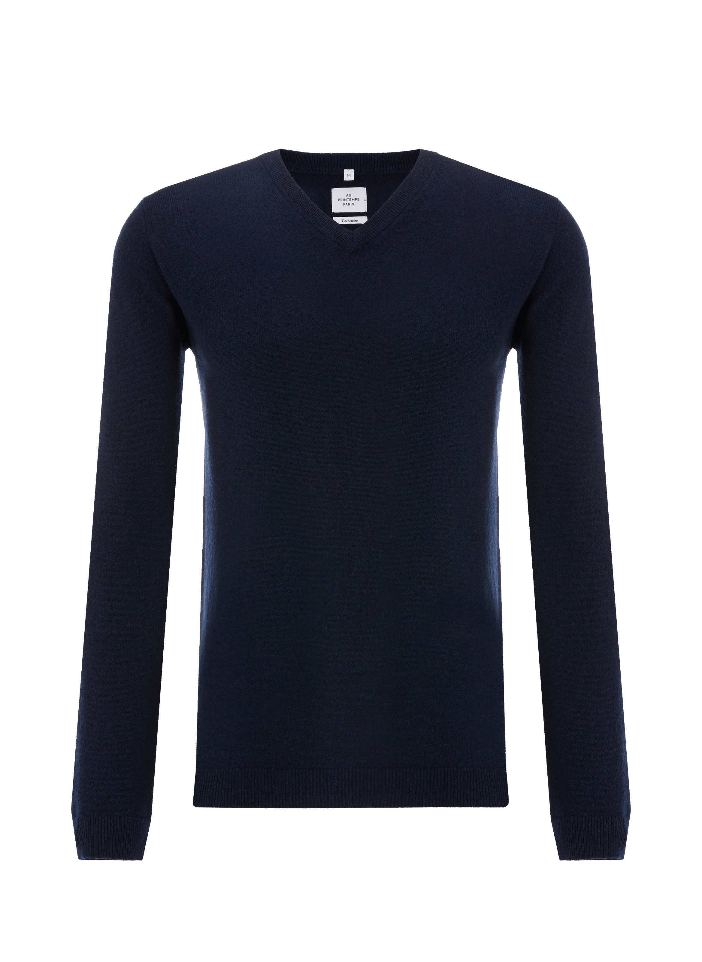 Pull col v en cachemire AU PRINTEMPS PARIS Bleu