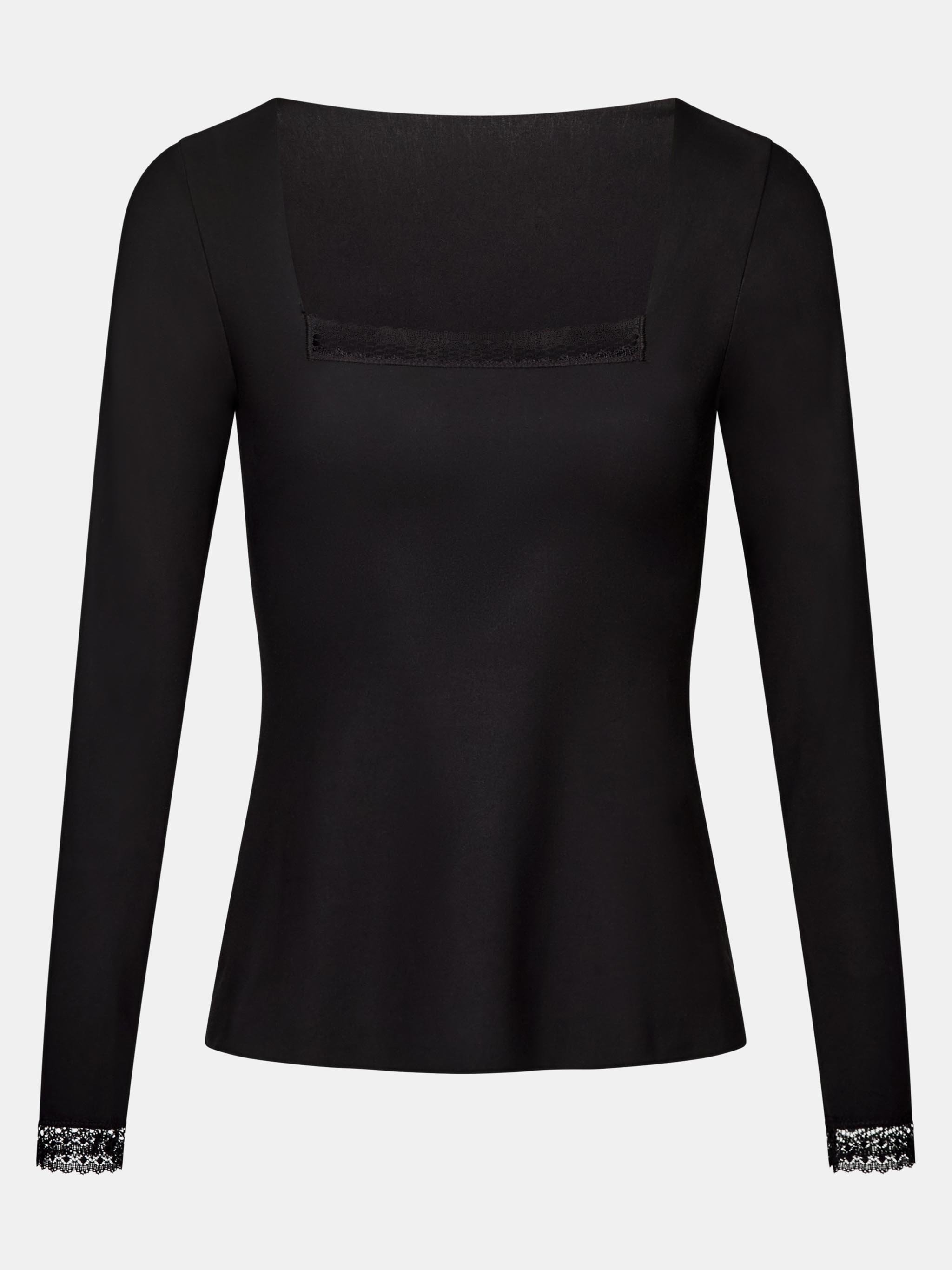 Long-sleeve lace t-shirt CHANTELLE Black