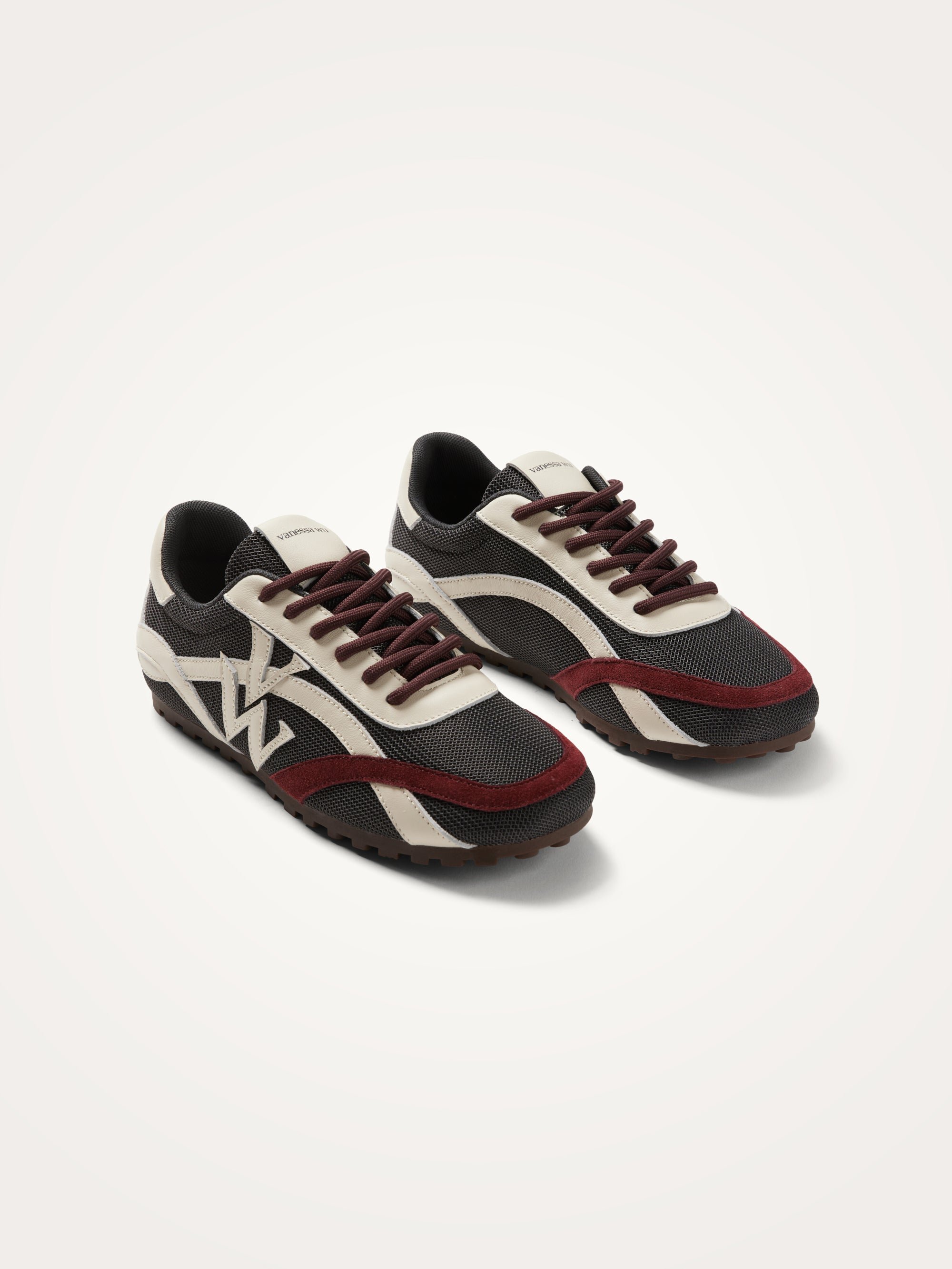 Monogram sneakers with slim serrated sole VANESSA WU Black