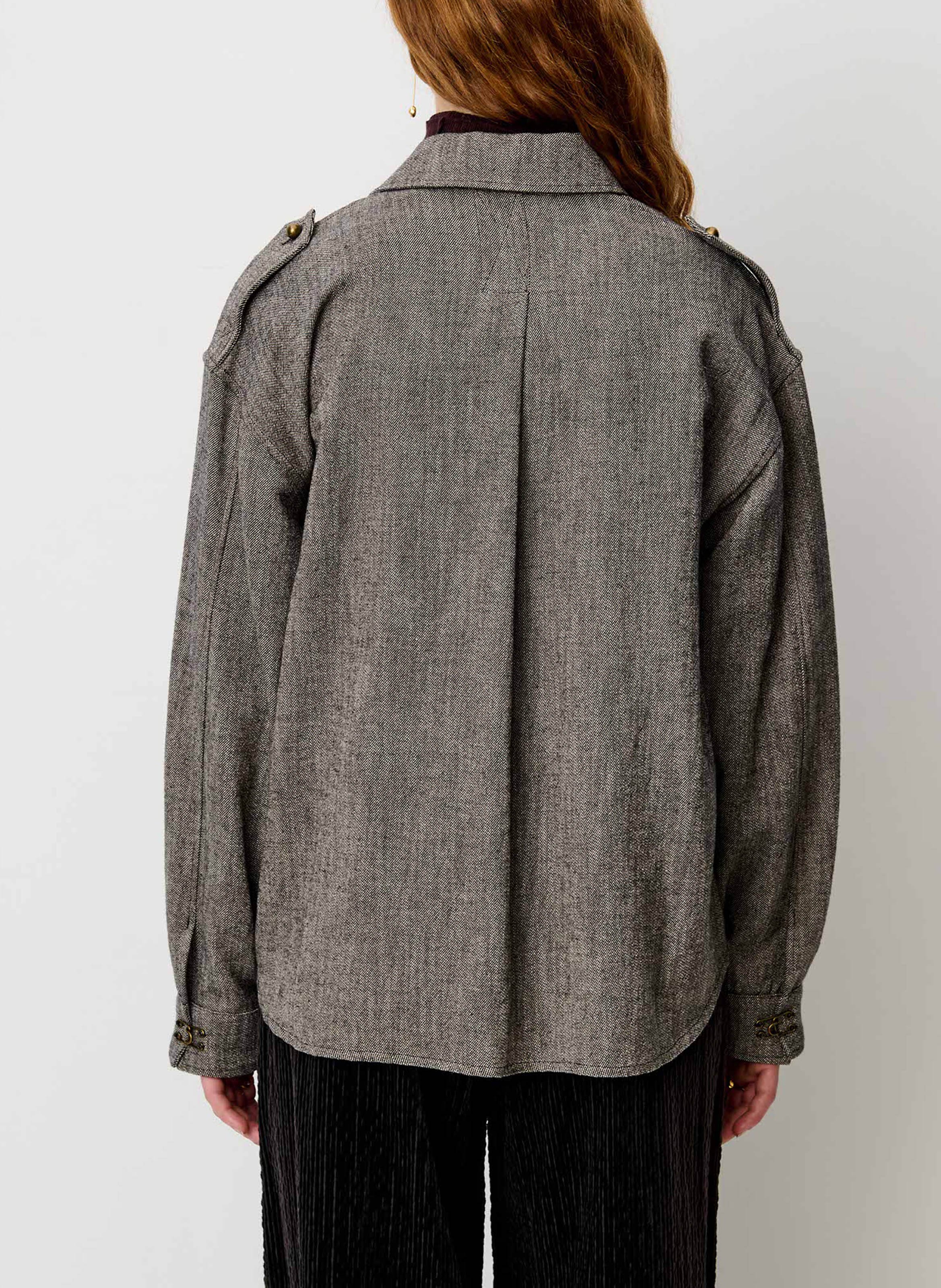 Straight heathered shirt SESSUN Grey