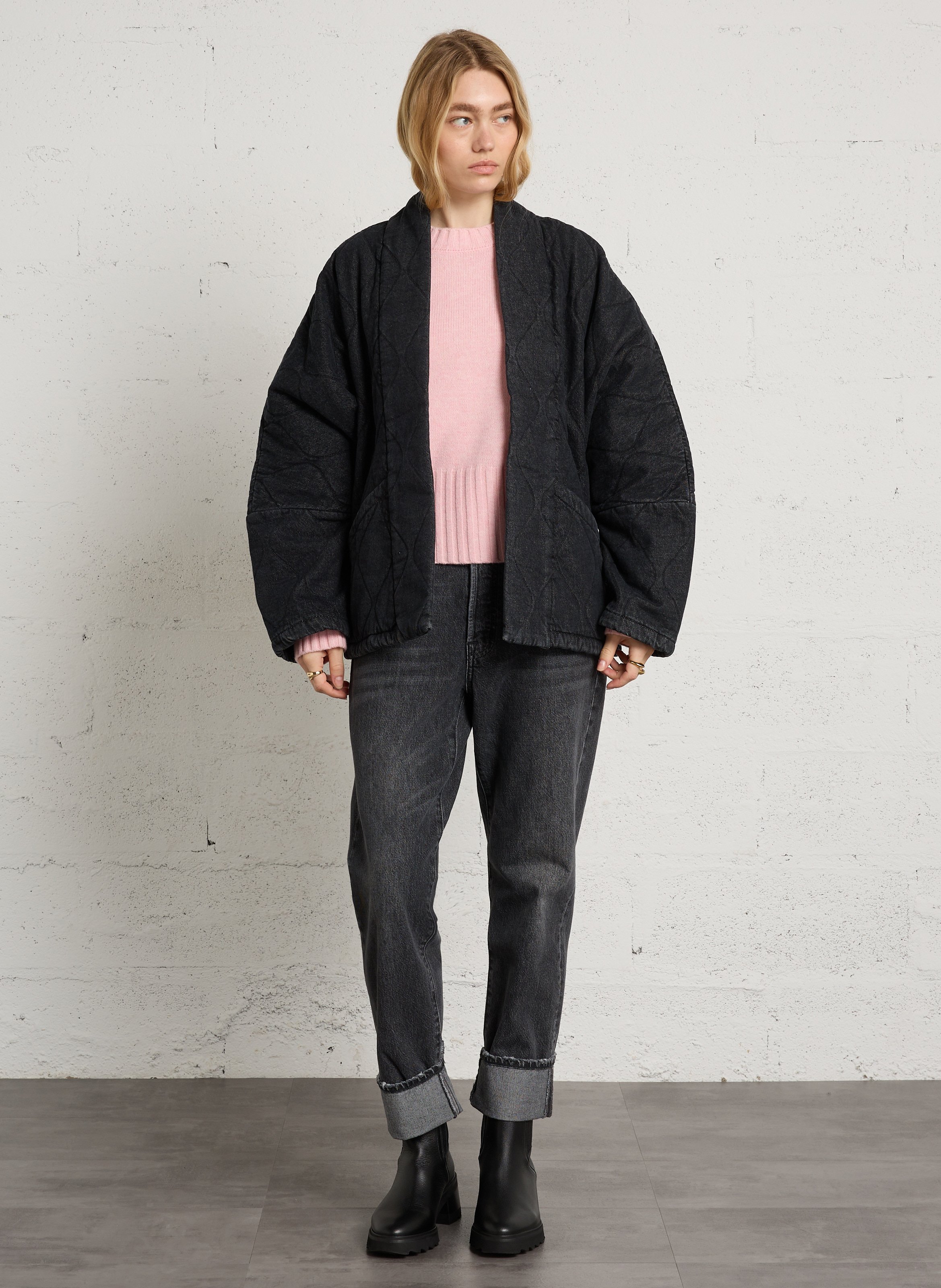 Steppjacke aus Baumwoll-Denim AOKYANOS Blau