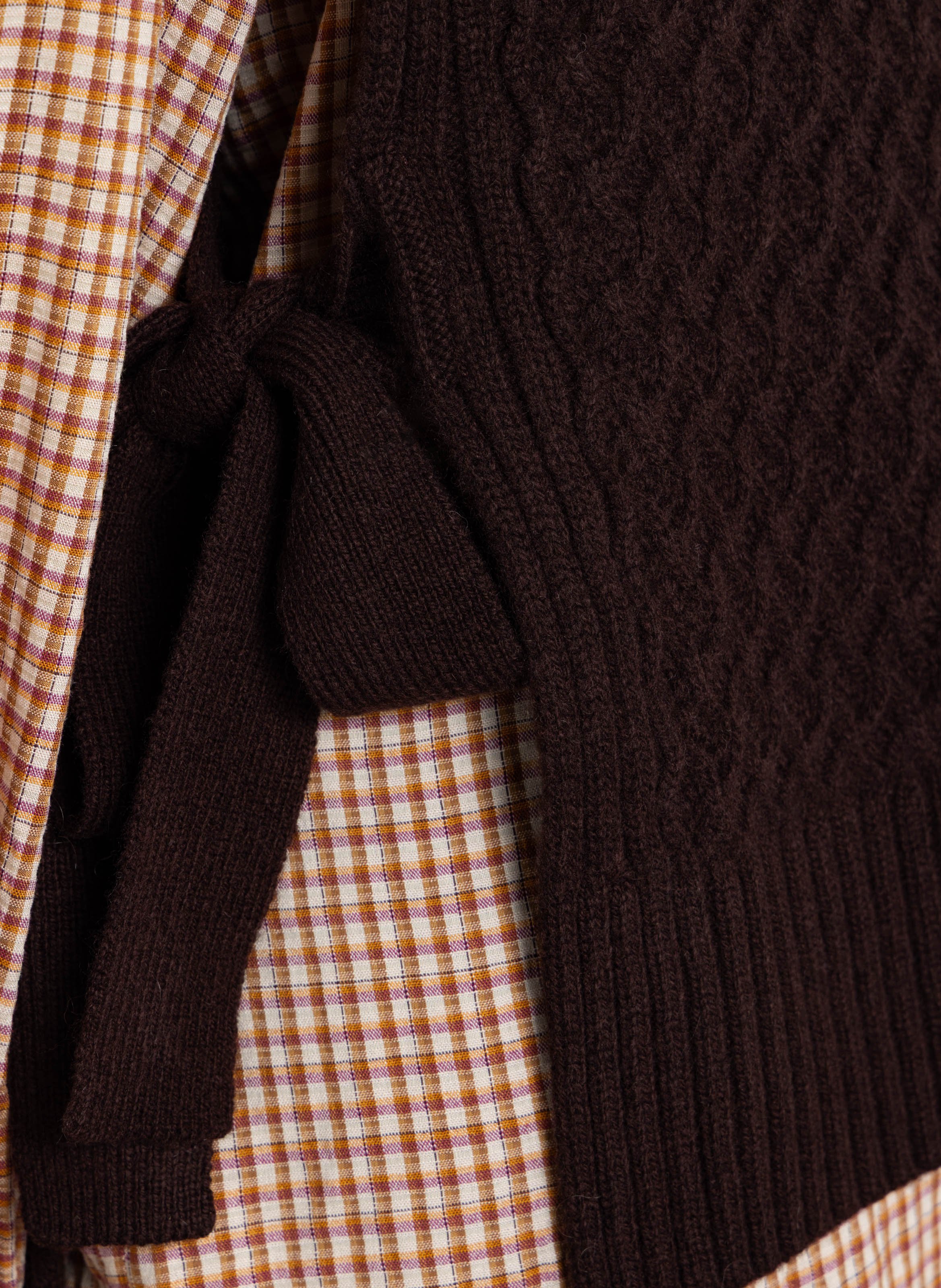 Pull sans manches uni en laine PETITE MENDIGOTE Marron