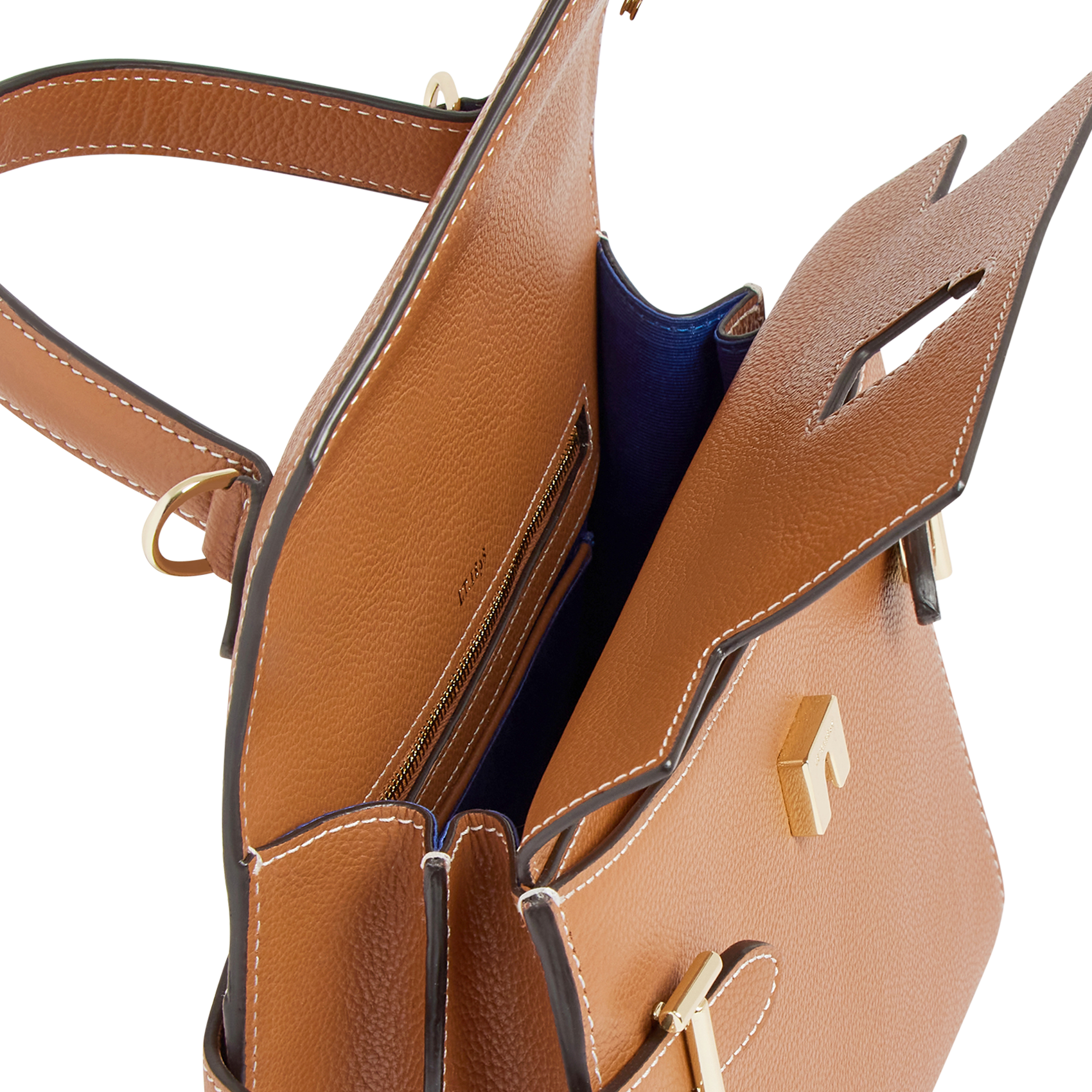 Sac à main en cuir LE TANNEUR Marron