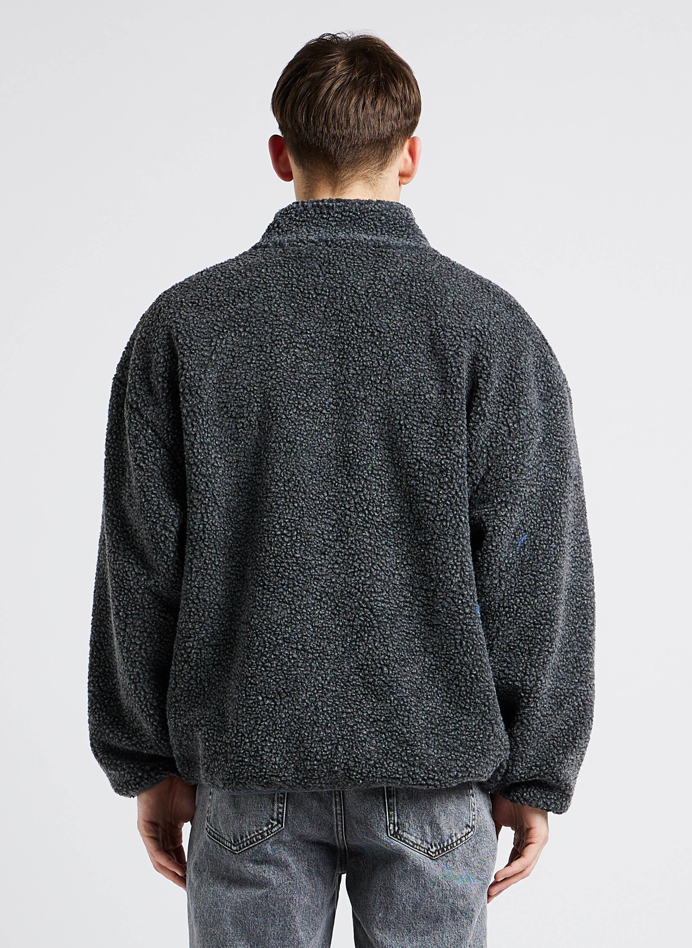 High-neck sherpa jacket AMERICAN VINTAGE Grey