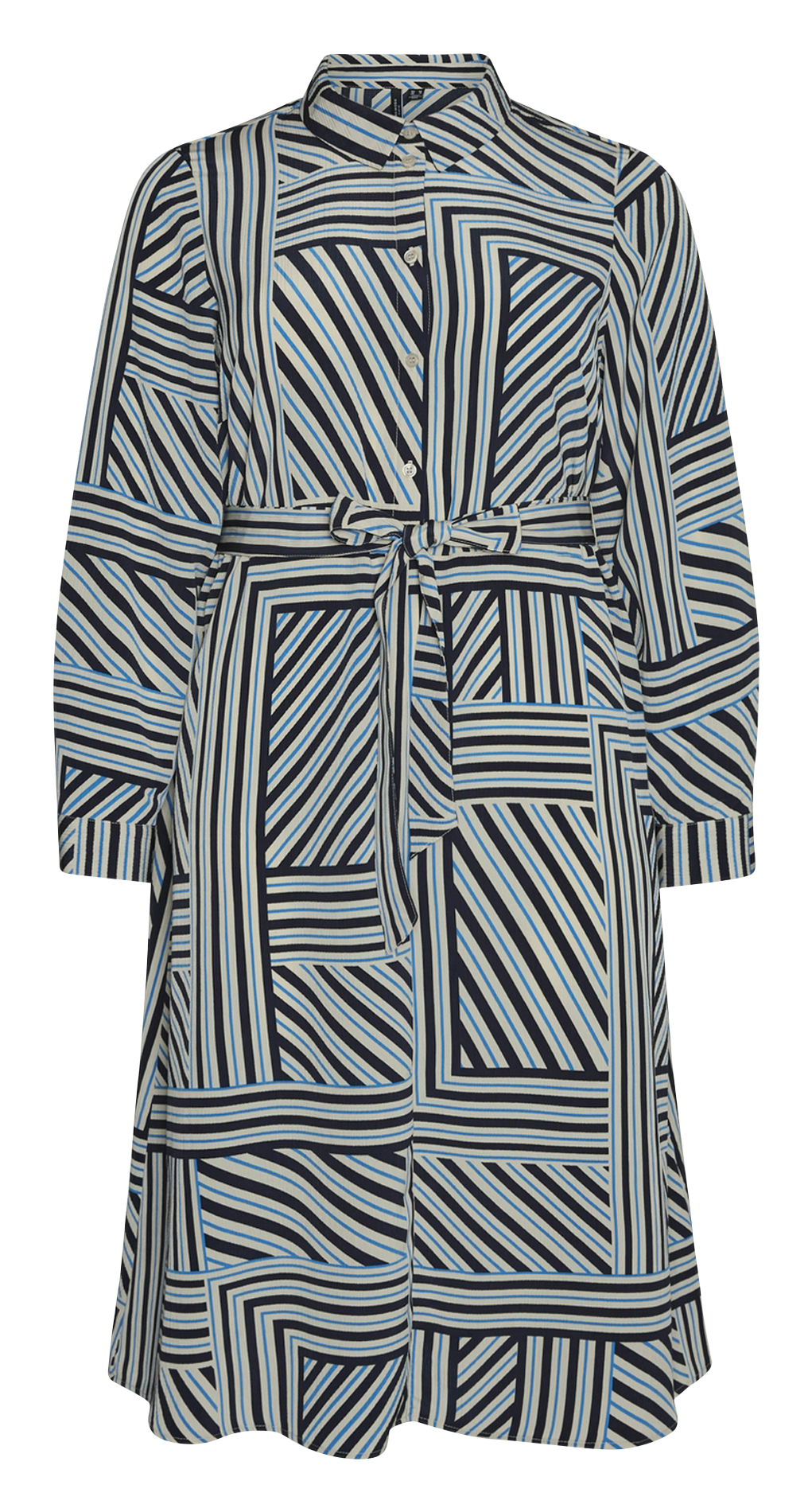 Robe chemise midi imprimée  VERO MODA CURVE Multicolore