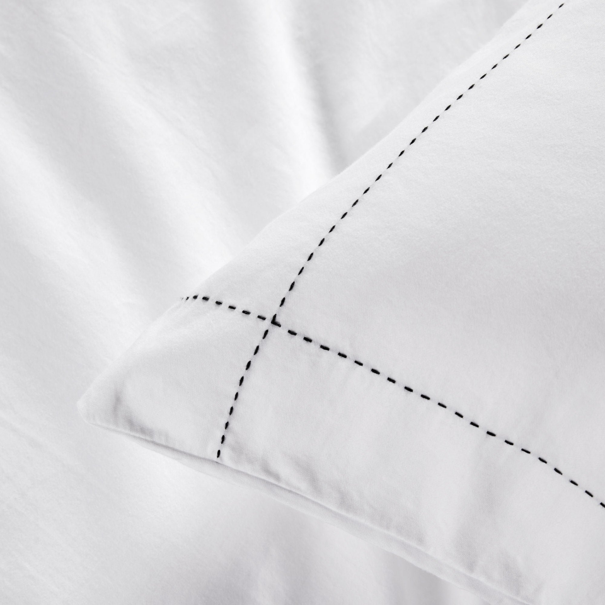 Set of 2 cotton pillowcases MADURA White
