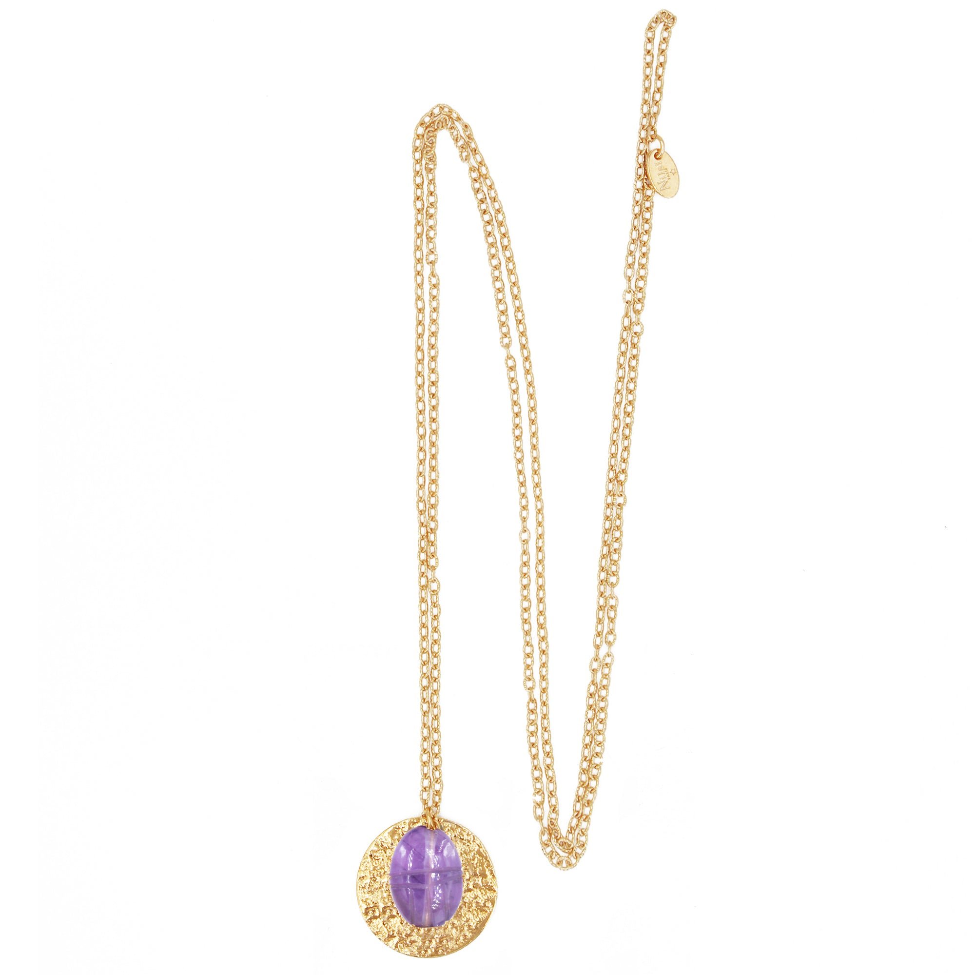Scarab necklace NILAI Purple