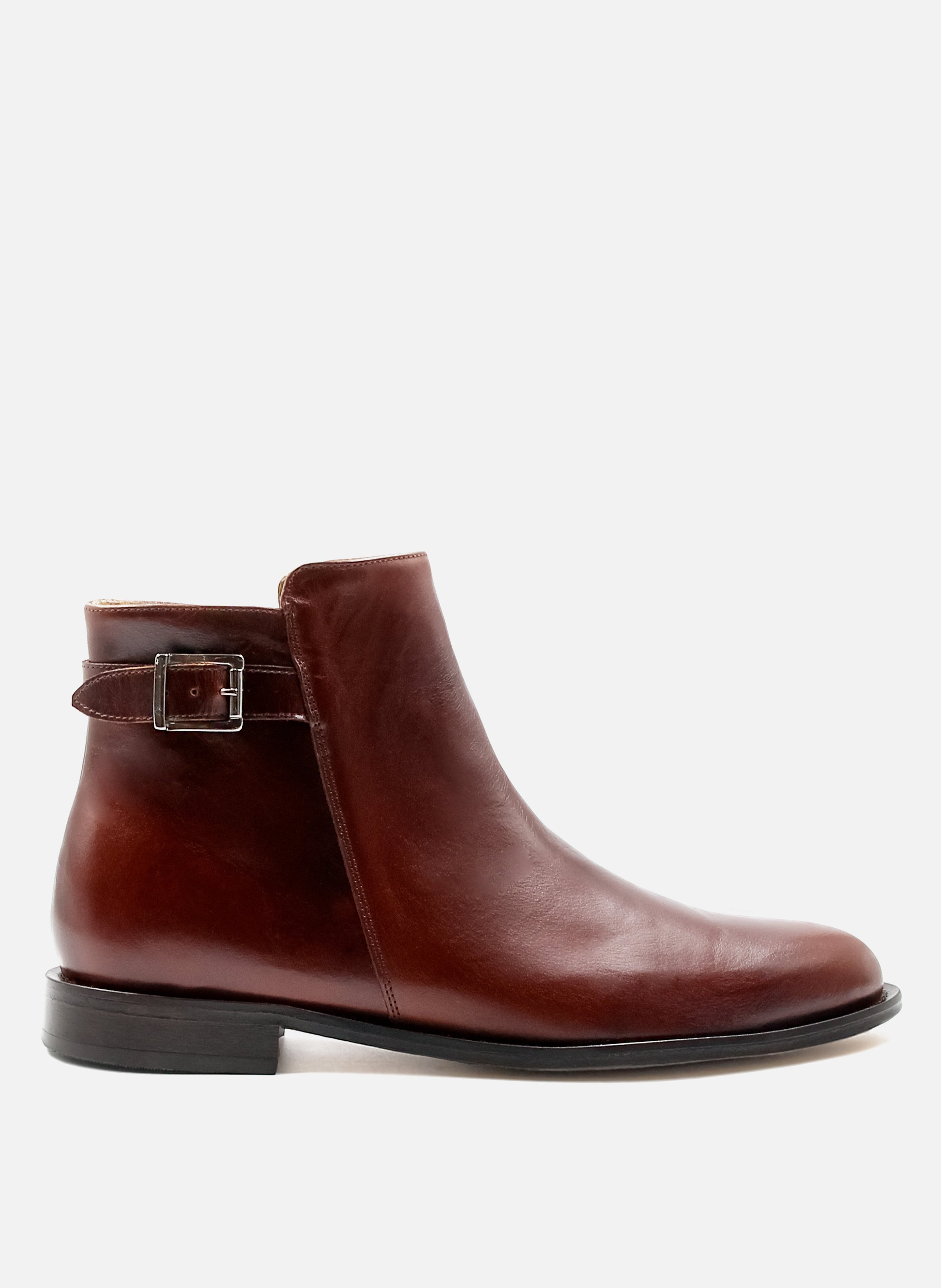 Buckled leather ankle boots JULES & JENN