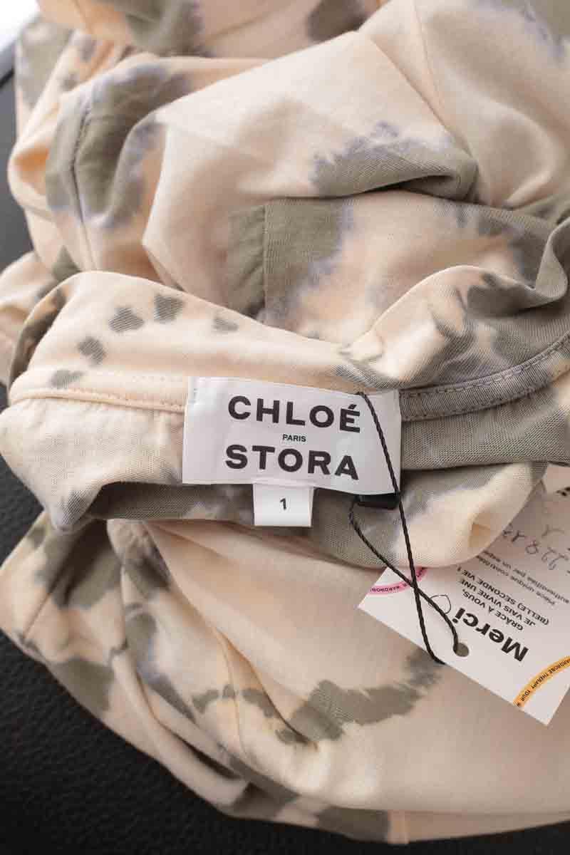 Cotton T-shirt CHLOE STORA - SECONDE MAIN Beige