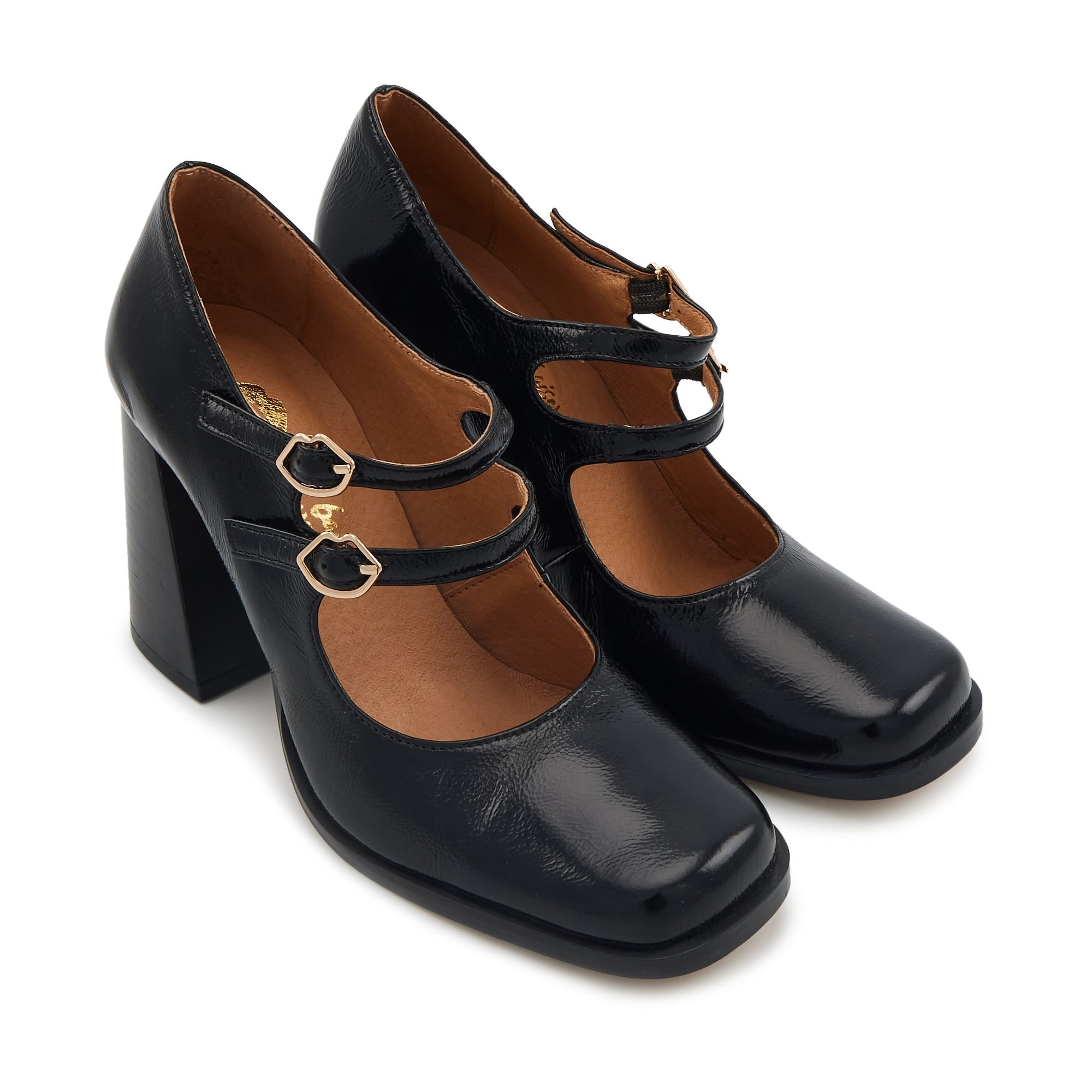 Leather Mary Janes BONS BAISERS PARIS Black