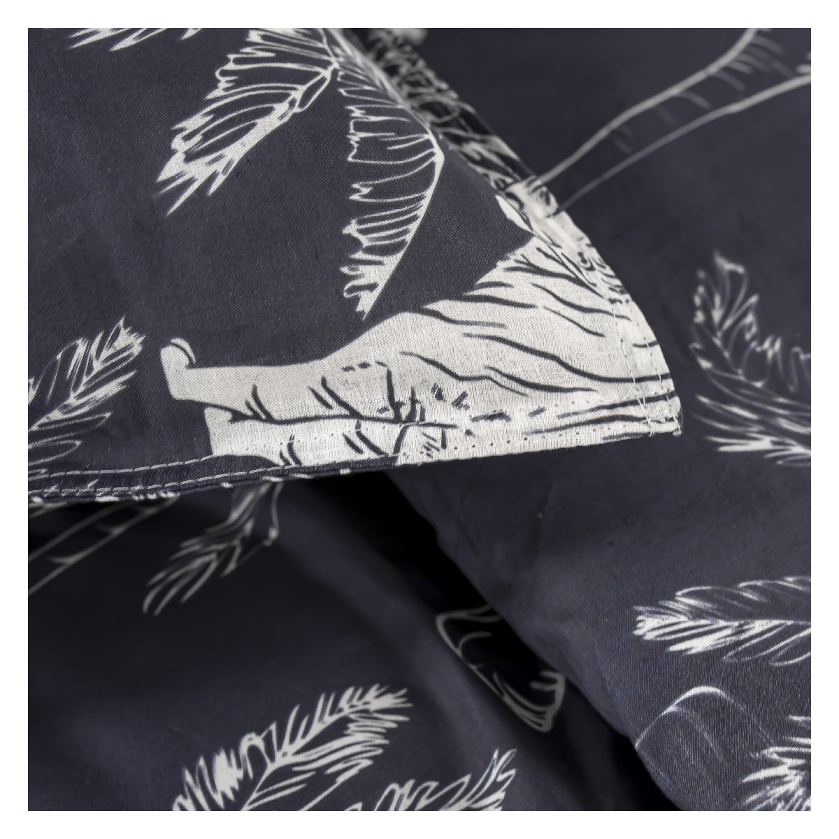 Printed cotton bedding set TODAY LINGE DE MAISON Black