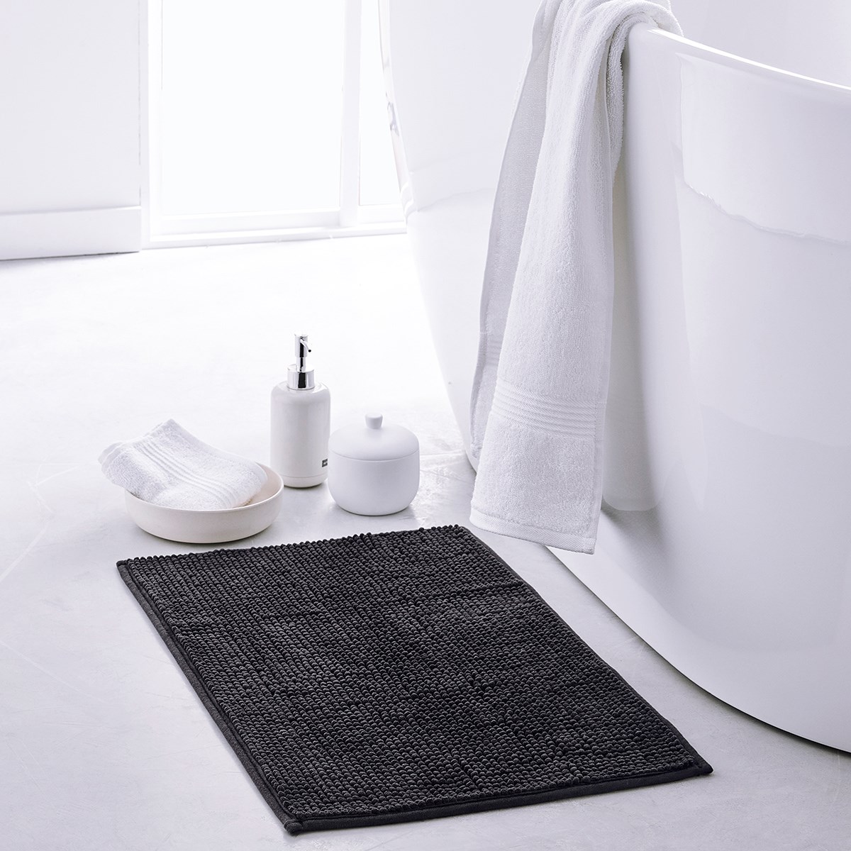 Spotted bath mat TODAY LINGE DE MAISON Grey