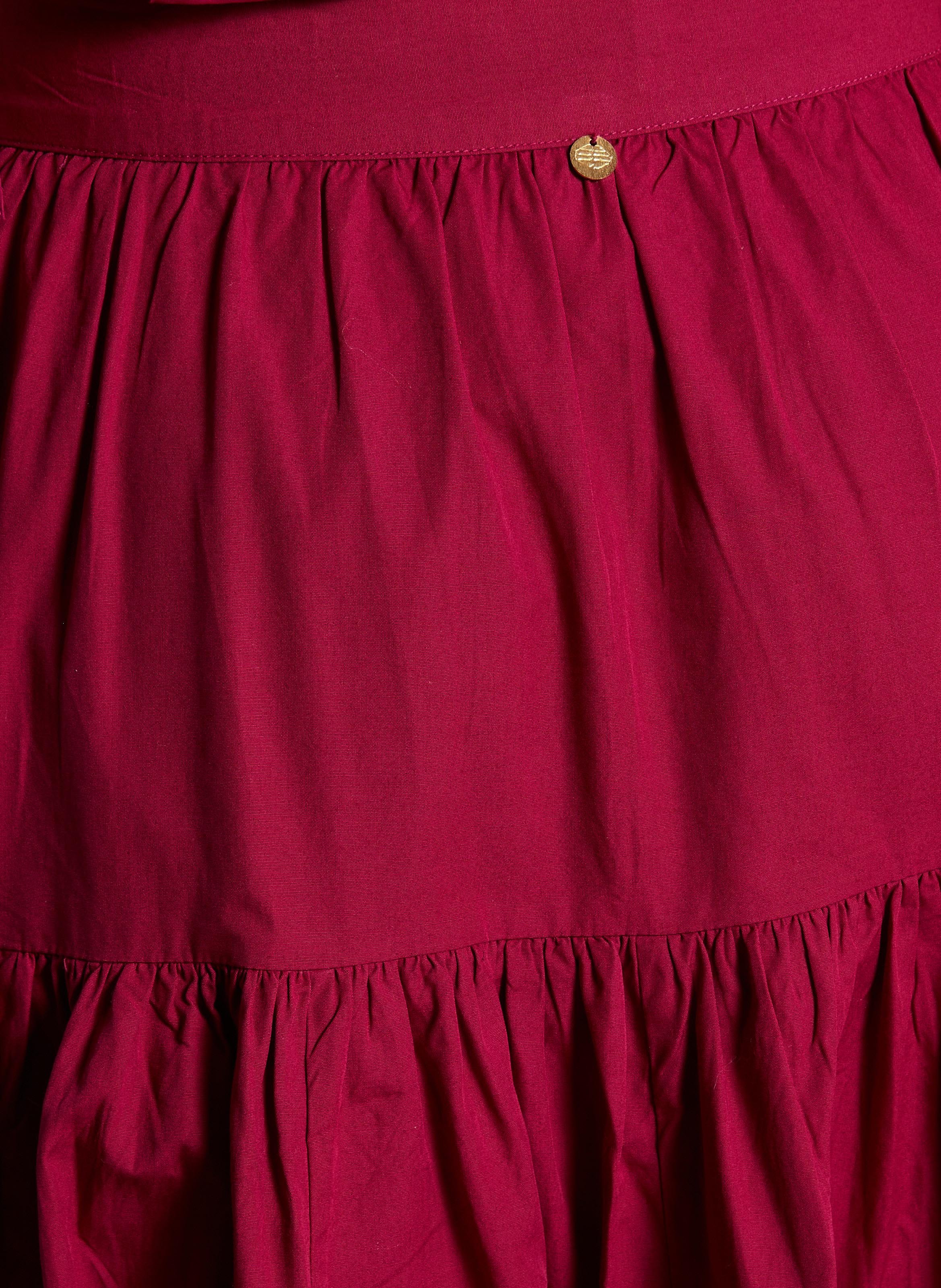 Anaïs cotton midi skirt ANTIK BATIK Red